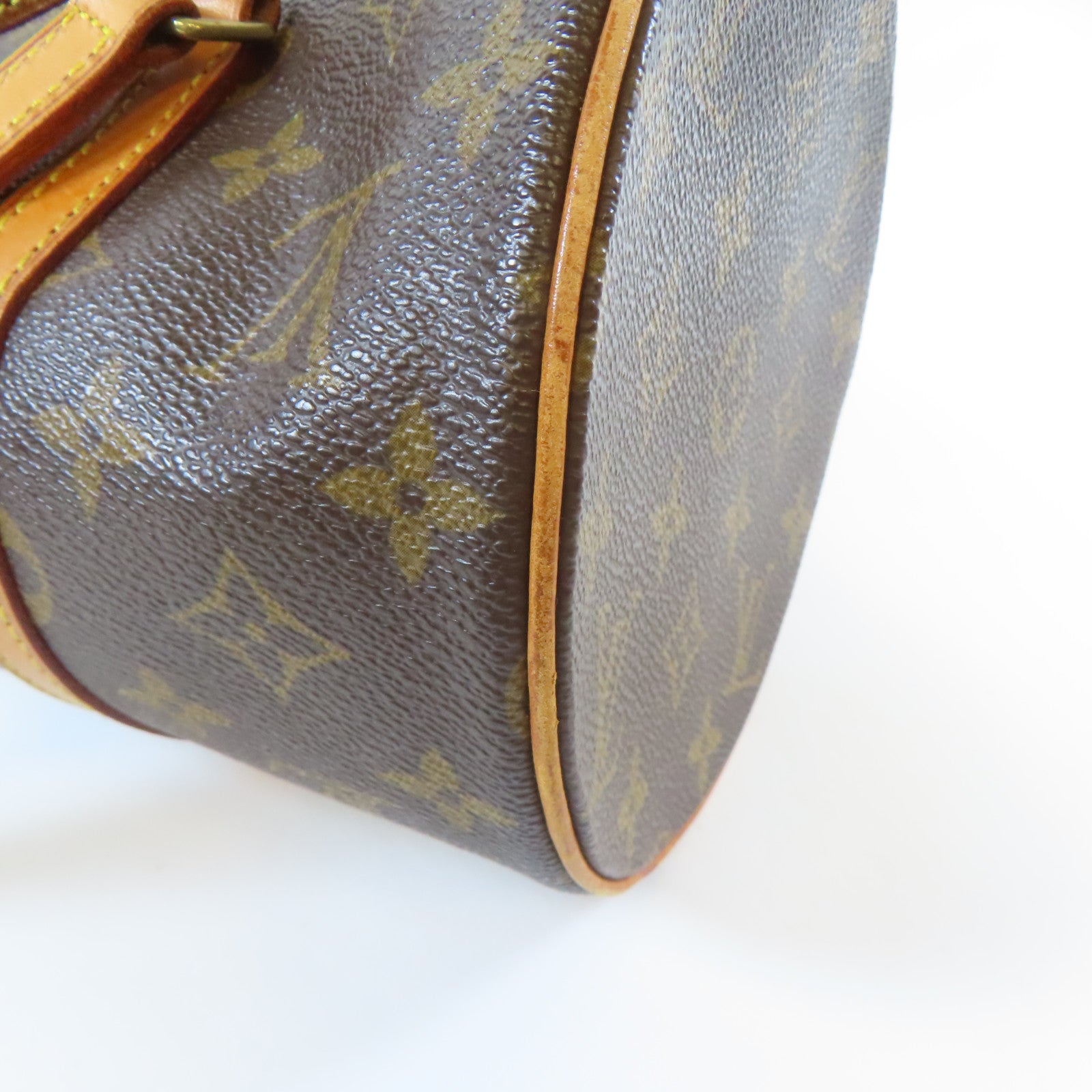 LOUIS VUITTON Monogram Papillon GM金扣手挽袋啡色