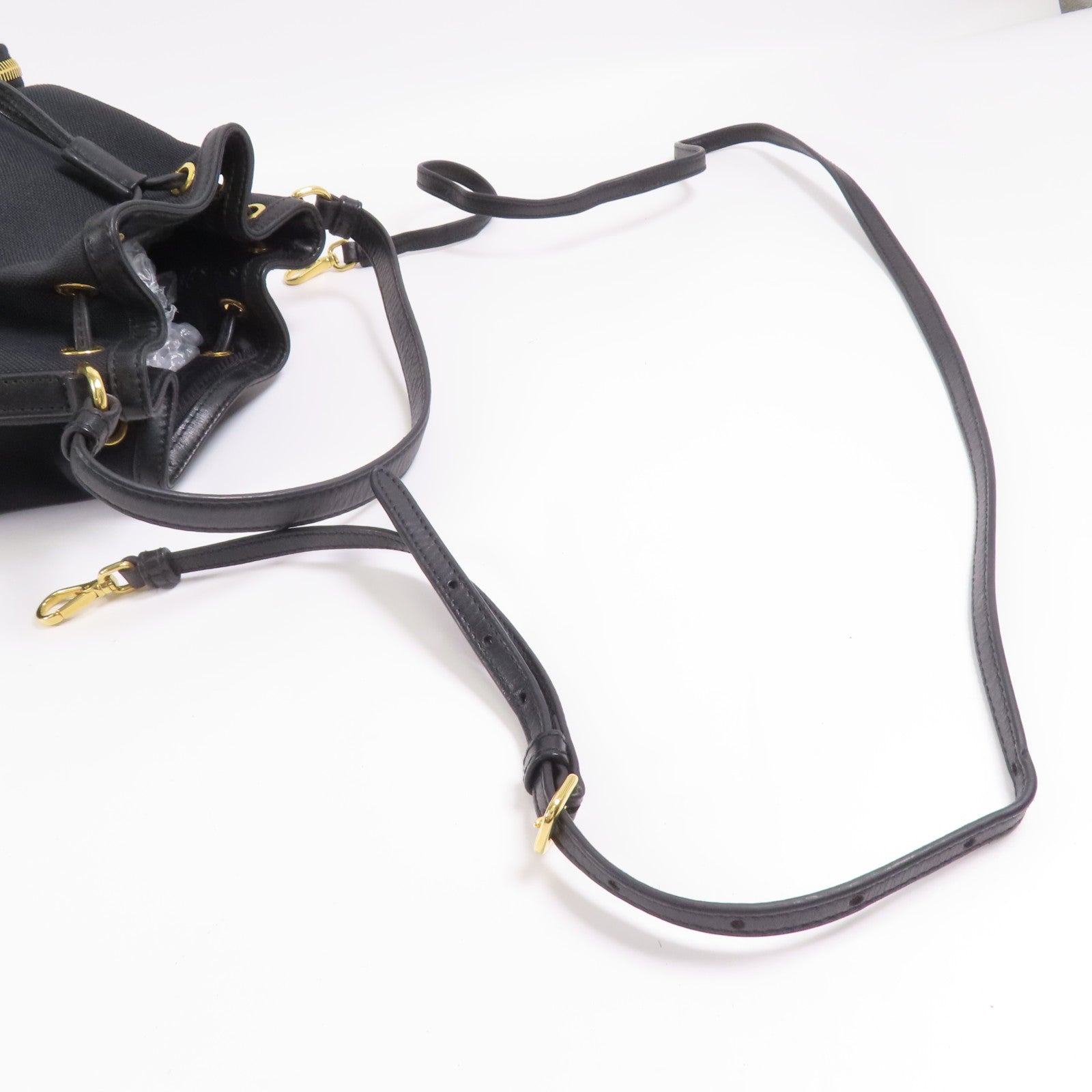 PRADA 帆布2 Way Shoulder金扣手挽肩背兩用袋