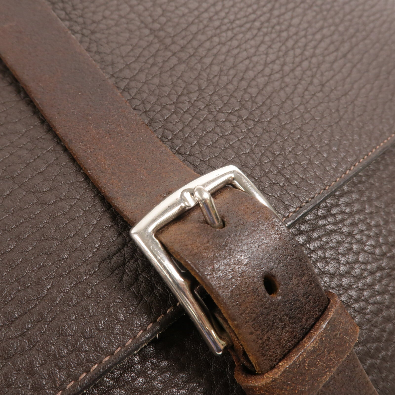 HERMES Togo皮革Etriviere II手挽袋Ebene