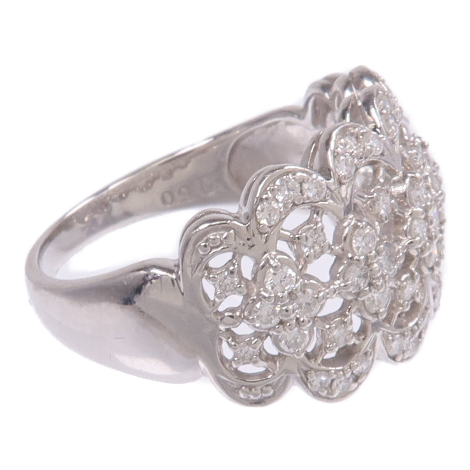 JEWELRY PT900鉑金Diamond Ring鑽石戒指US#6.75