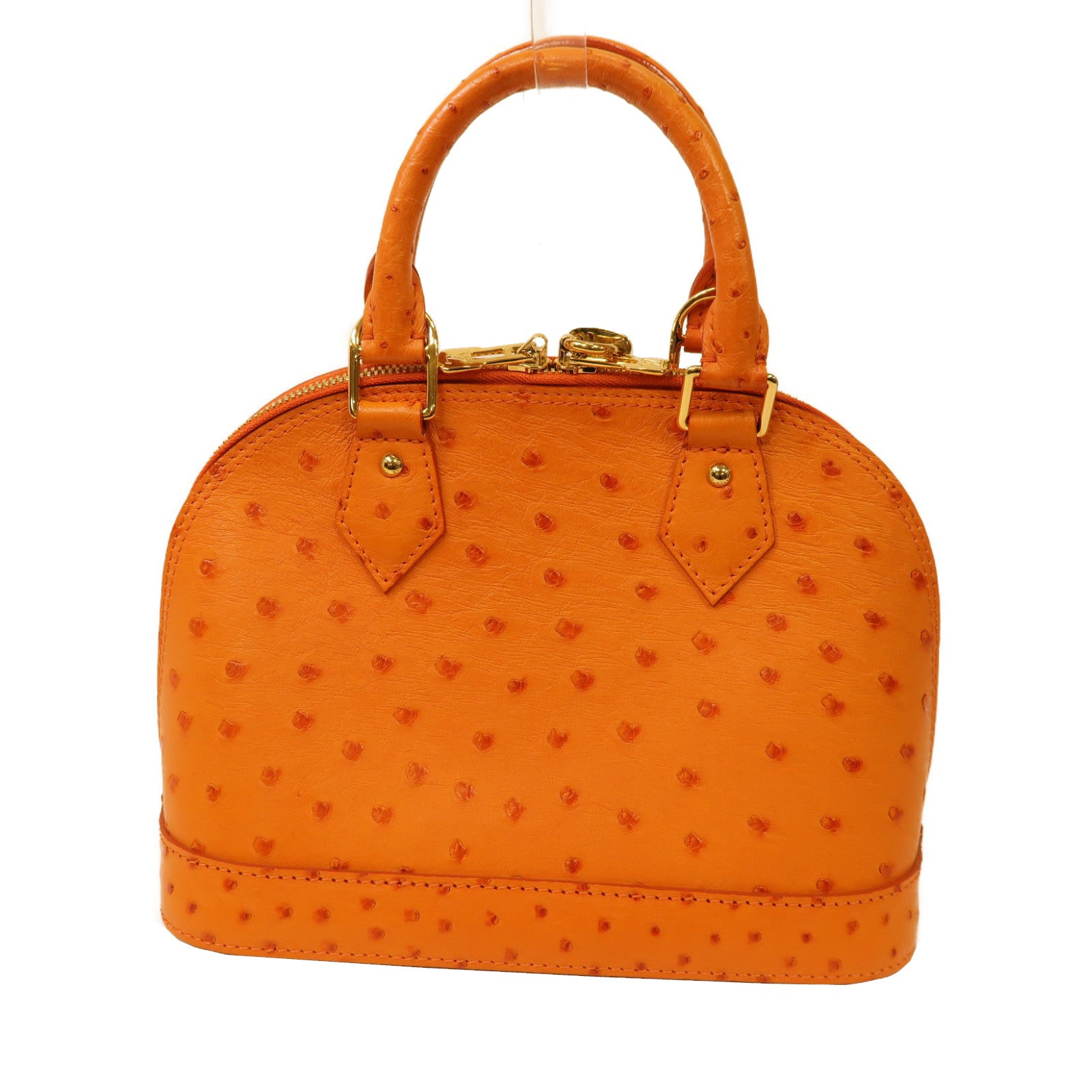 LOUIS VUITTON 鴕鳥皮革Alma BB手挽肩背兩用袋橙色