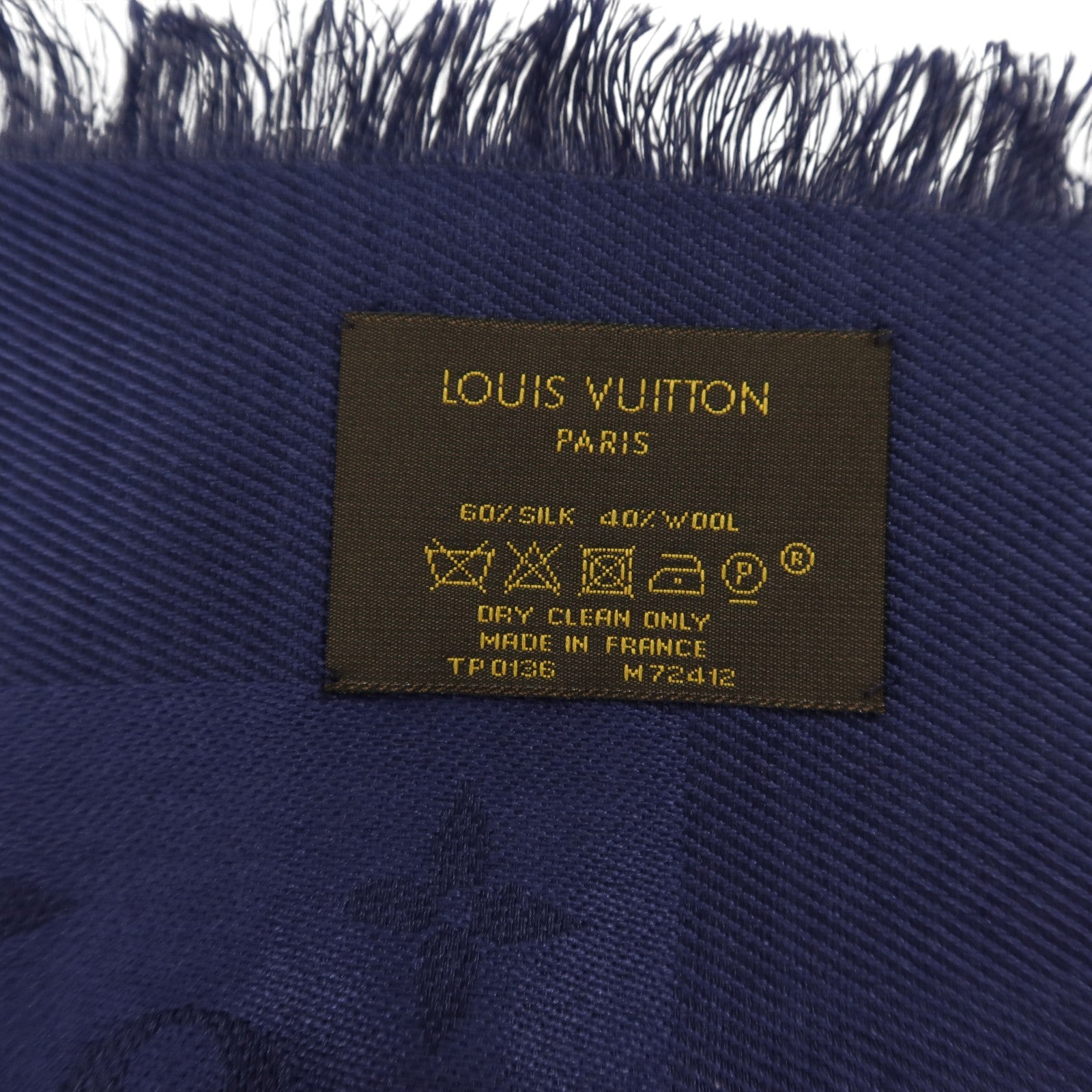 LOUIS VUITTON 羊毛/絲質Scarf 140x140絲巾
