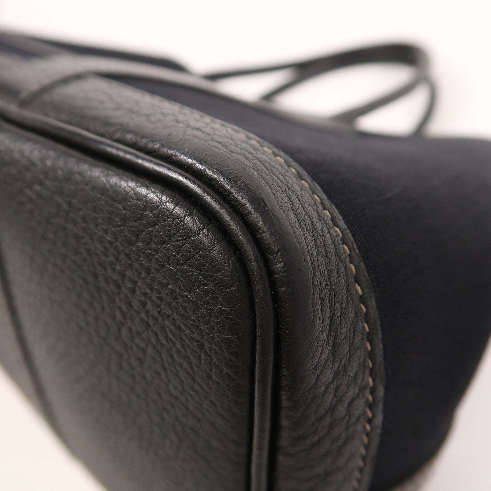 HERMES 帆布Garden Party TPM銀扣手挽肩背兩用袋