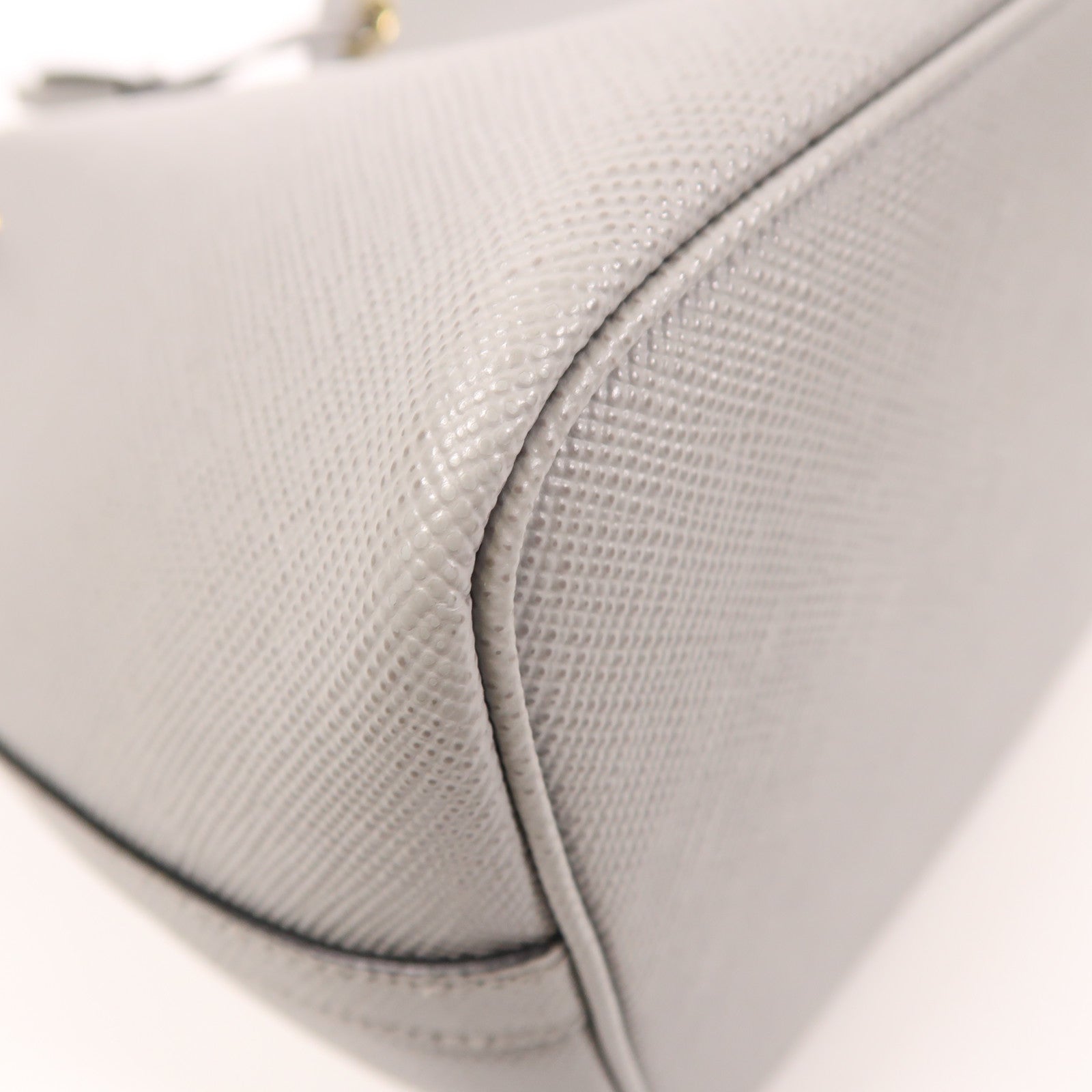 PRADA 牛皮皮革Bucket Bag金扣手挽肩背兩用袋