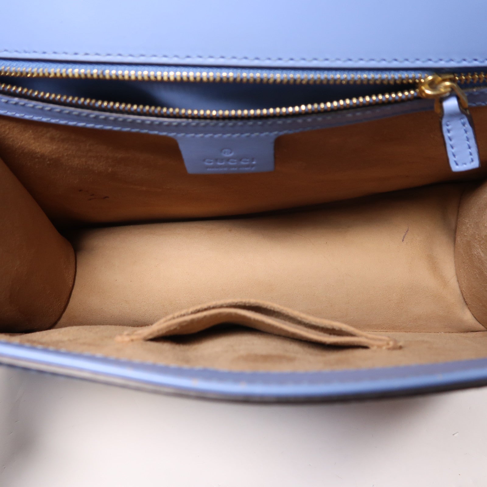 GUCCI 牛皮皮革Sylvie Medium金扣手挽肩背兩用袋