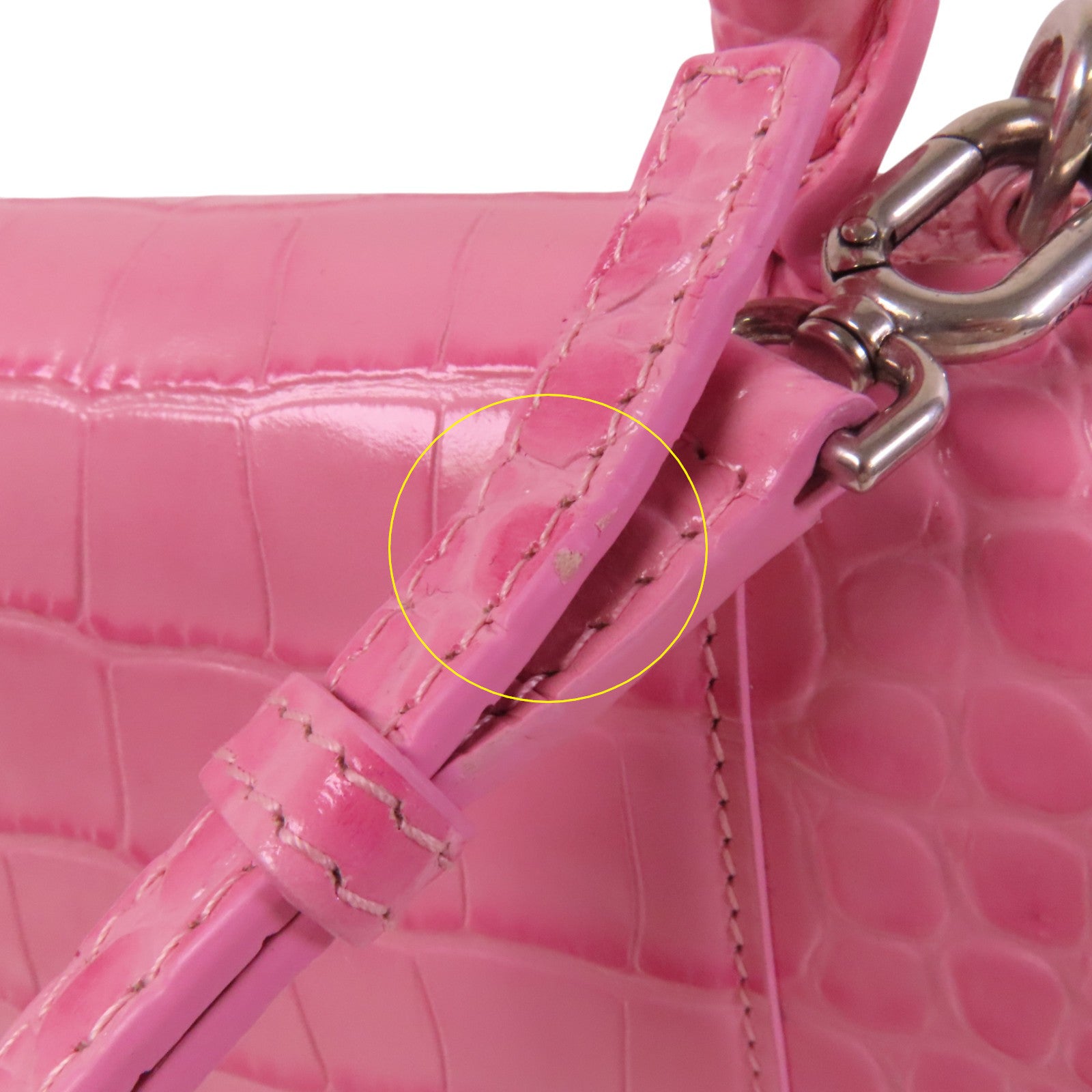 BALENCIAGA 牛皮皮革Hourglass Small銀扣手挽肩背袋
