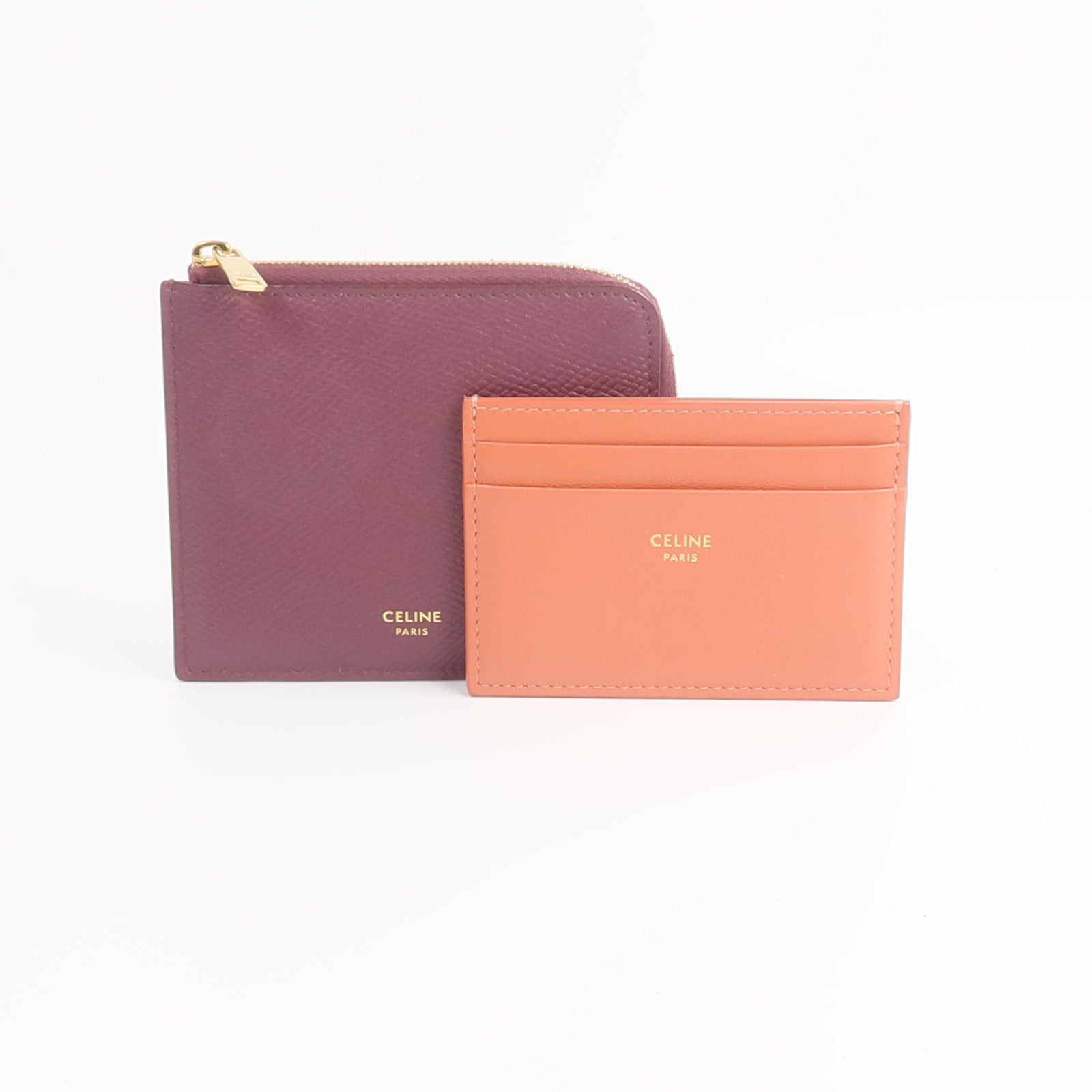 CELINE 牛皮皮革Zipped Purse Card Case錢包