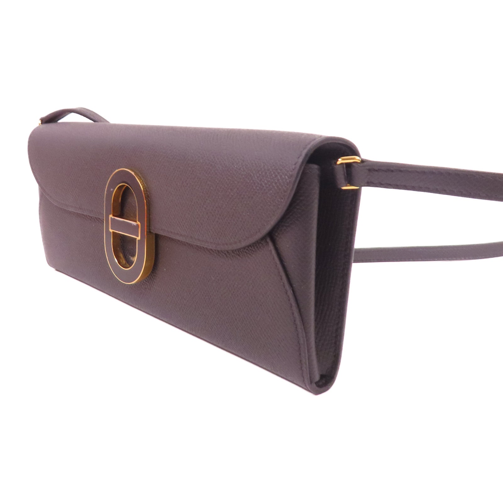 HERMES Epsom皮革Maillon To Go金扣肩背袋Noir