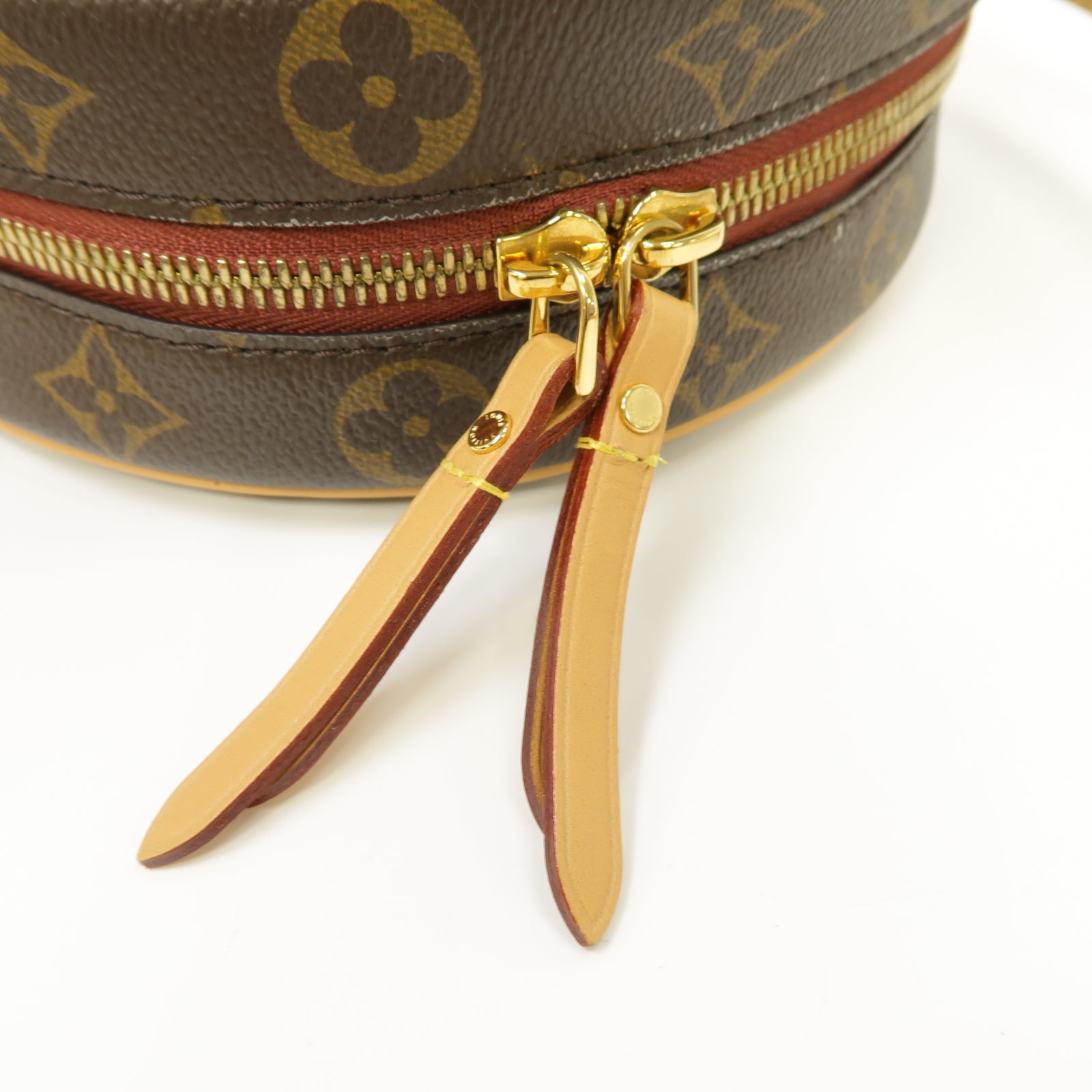 LOUIS VUITTON Monogram Boite Chapeau Souple PM金扣肩背袋棕色