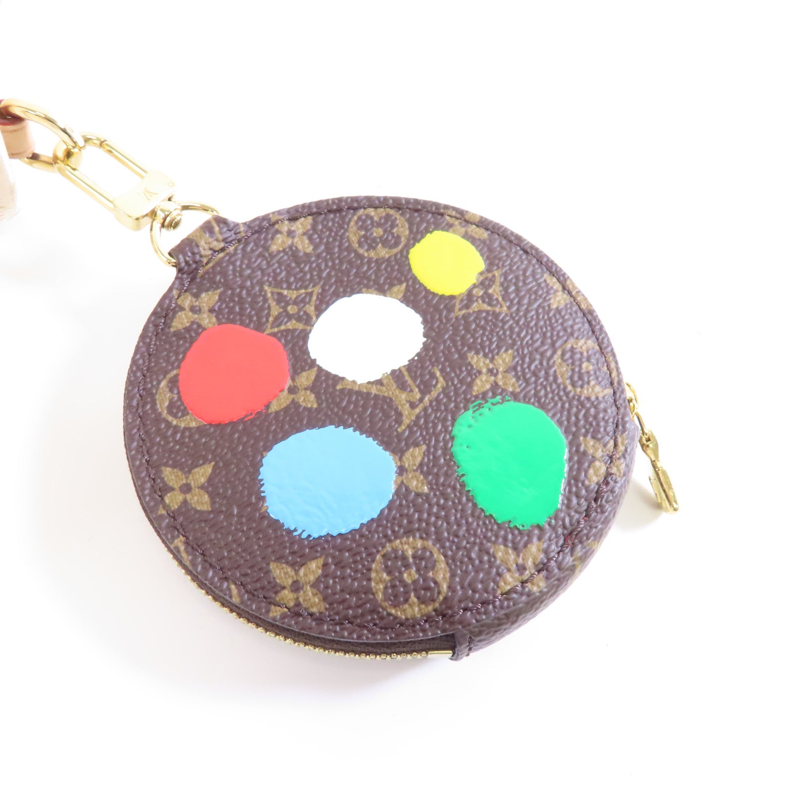 LOUIS VUITTON 【激減優惠】Monogram LV x YK Multi Pochette Accessoires金扣手挽肩背兩用袋棕色