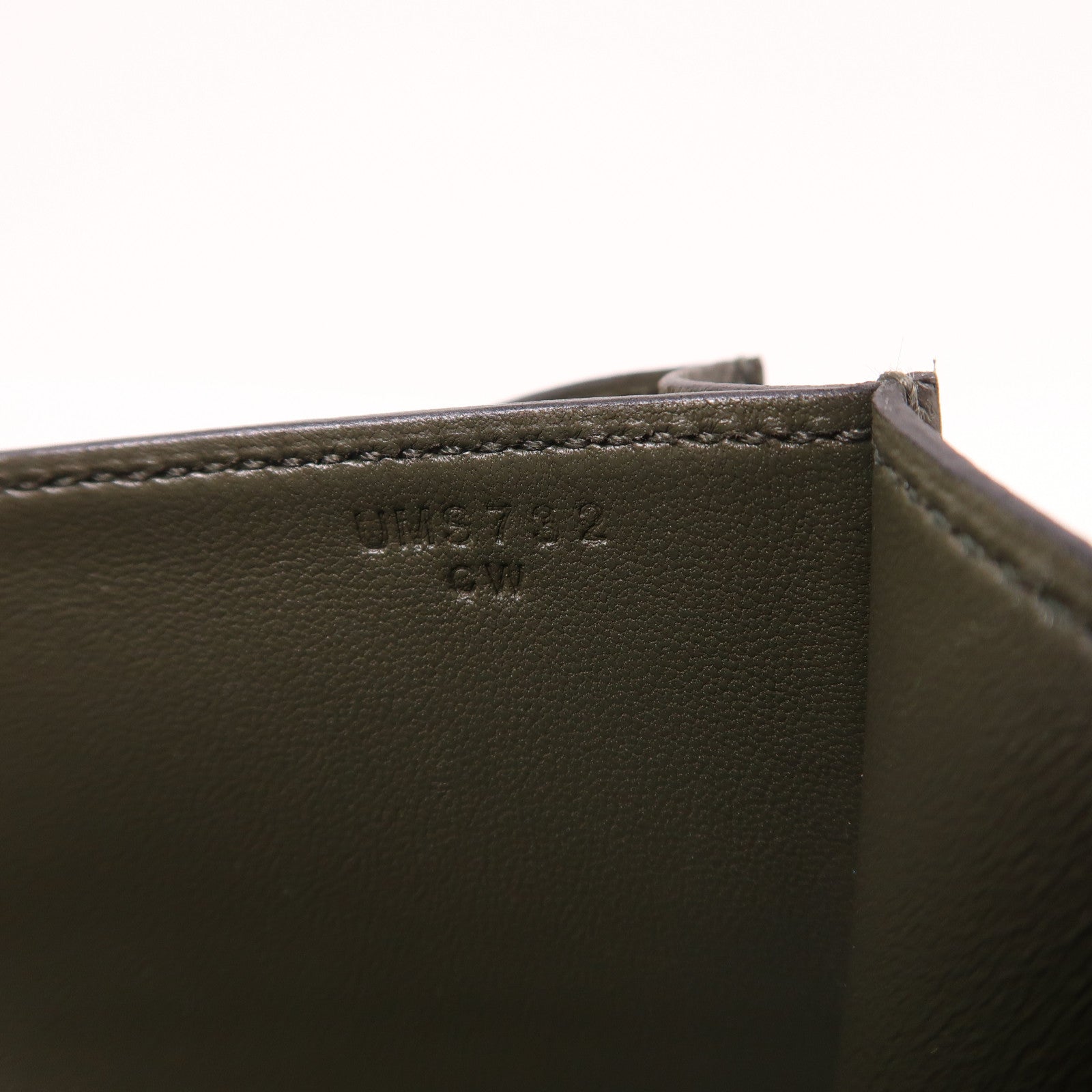 HERMES Epsom皮革Mini Constance金扣肩背袋Vert De Gris