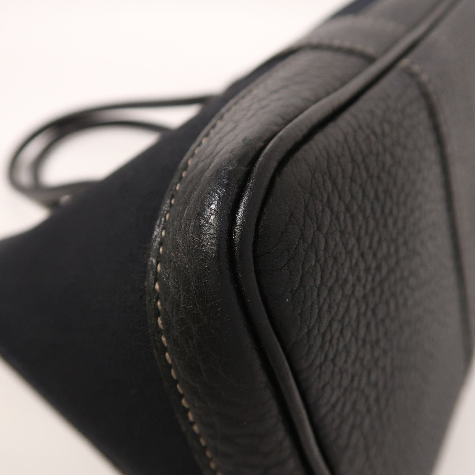 HERMES 帆布Garden Party TPM銀扣手挽肩背兩用袋