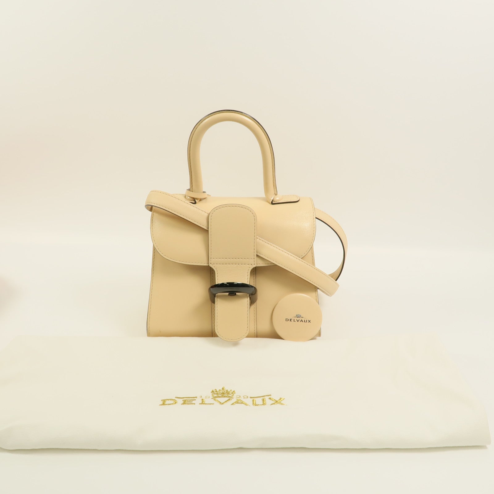 Delvaux 牛皮皮革Brillant Mini手挽肩背兩用袋