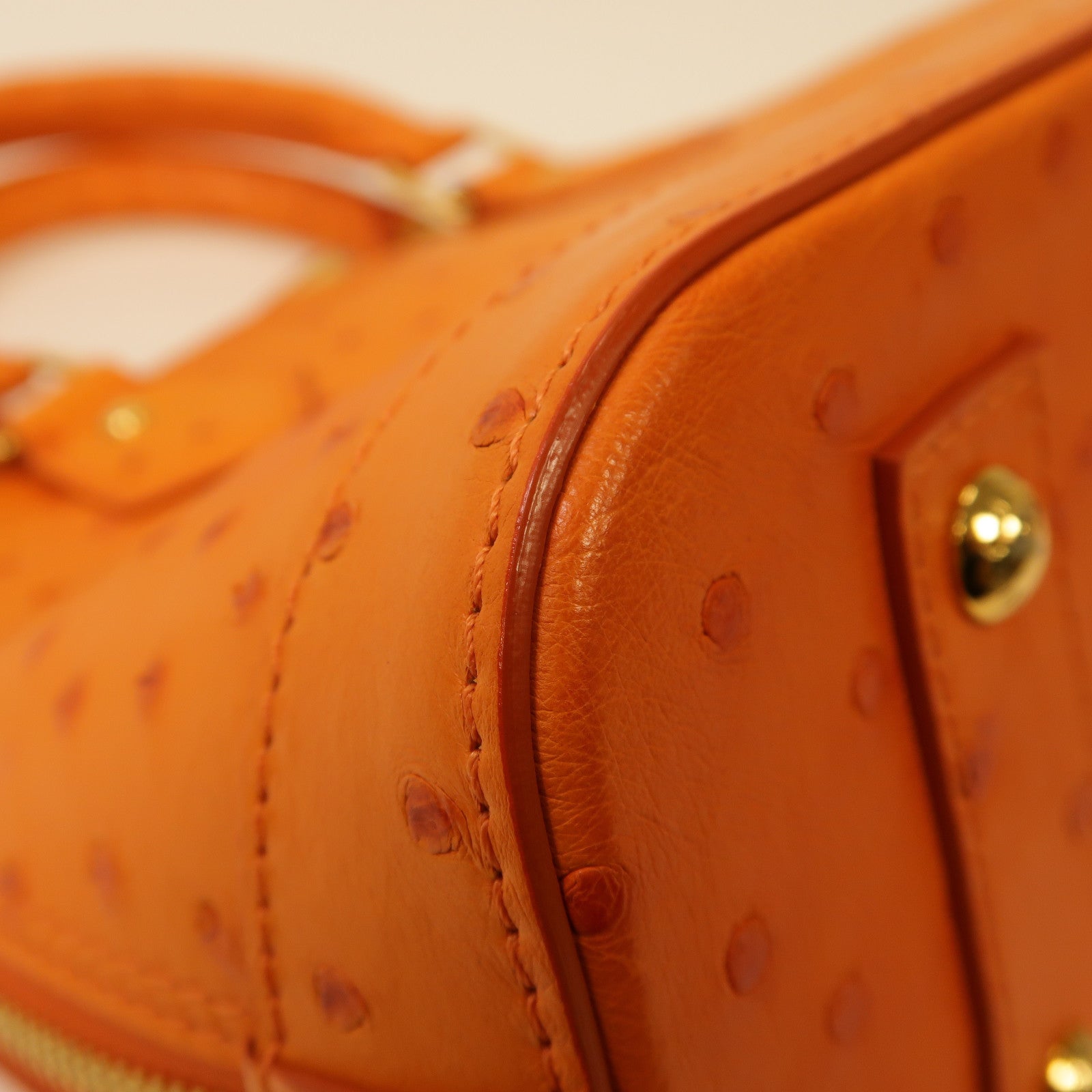 LOUIS VUITTON 鴕鳥皮革Alma BB手挽肩背兩用袋橙色