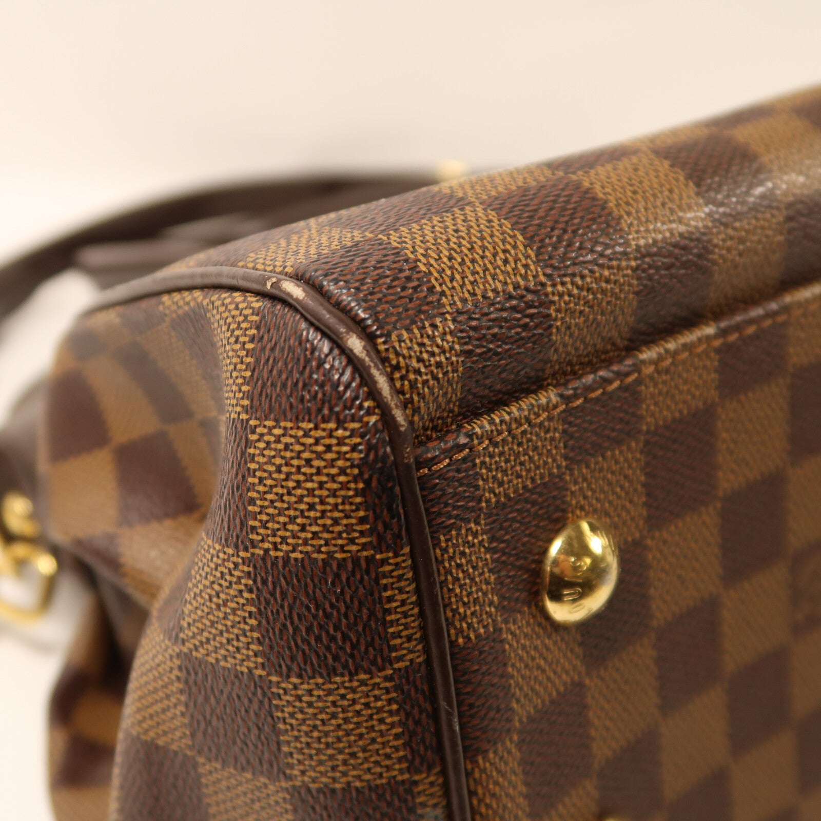 LOUIS VUITTON 【激減優惠】Damier Trevi PM金扣手挽肩背兩用袋