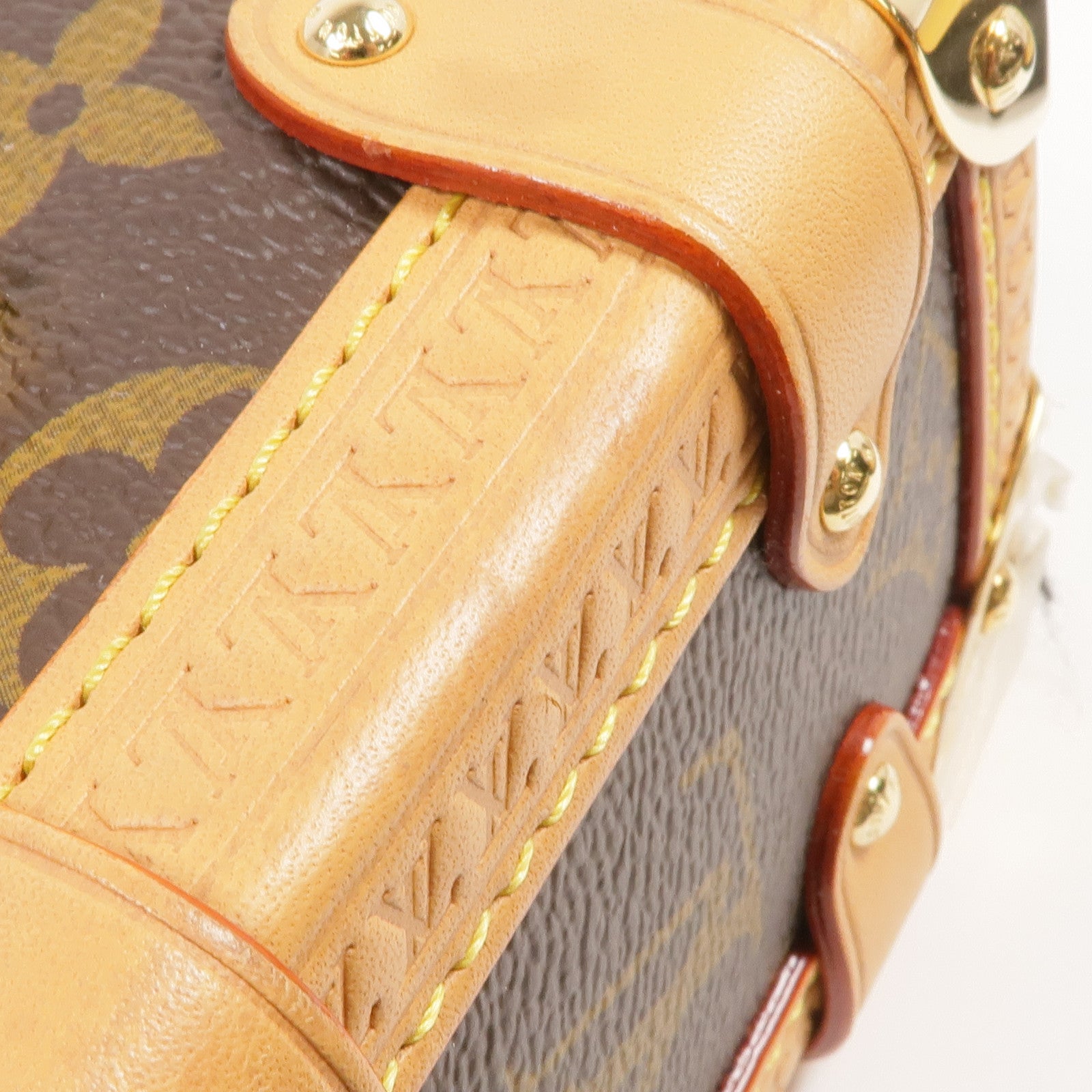LOUIS VUITTON Monogram Side Trunk PM金扣手挽肩背兩用袋