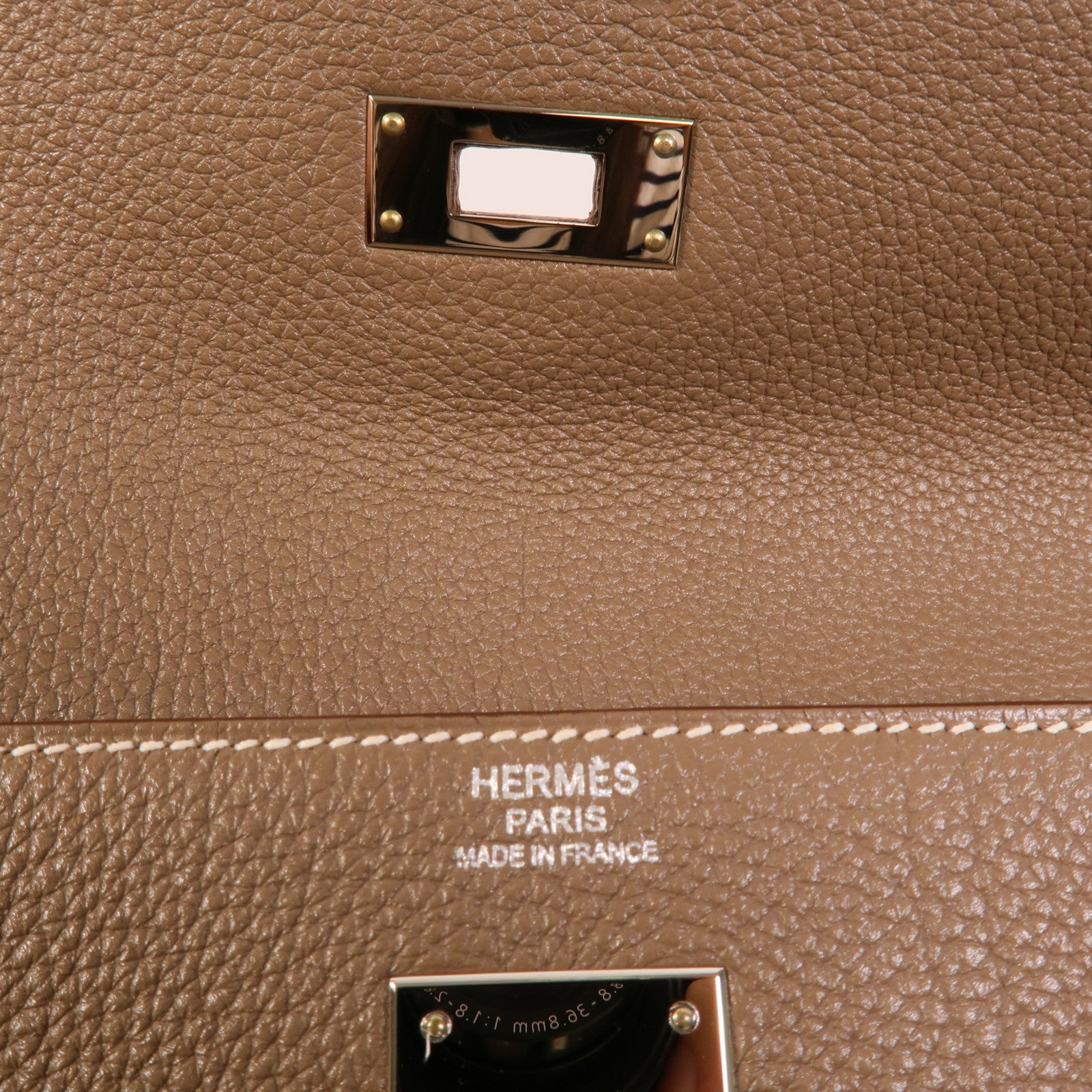 HERMES Togo皮革Kelly 32手挽肩背兩用袋Etoupe