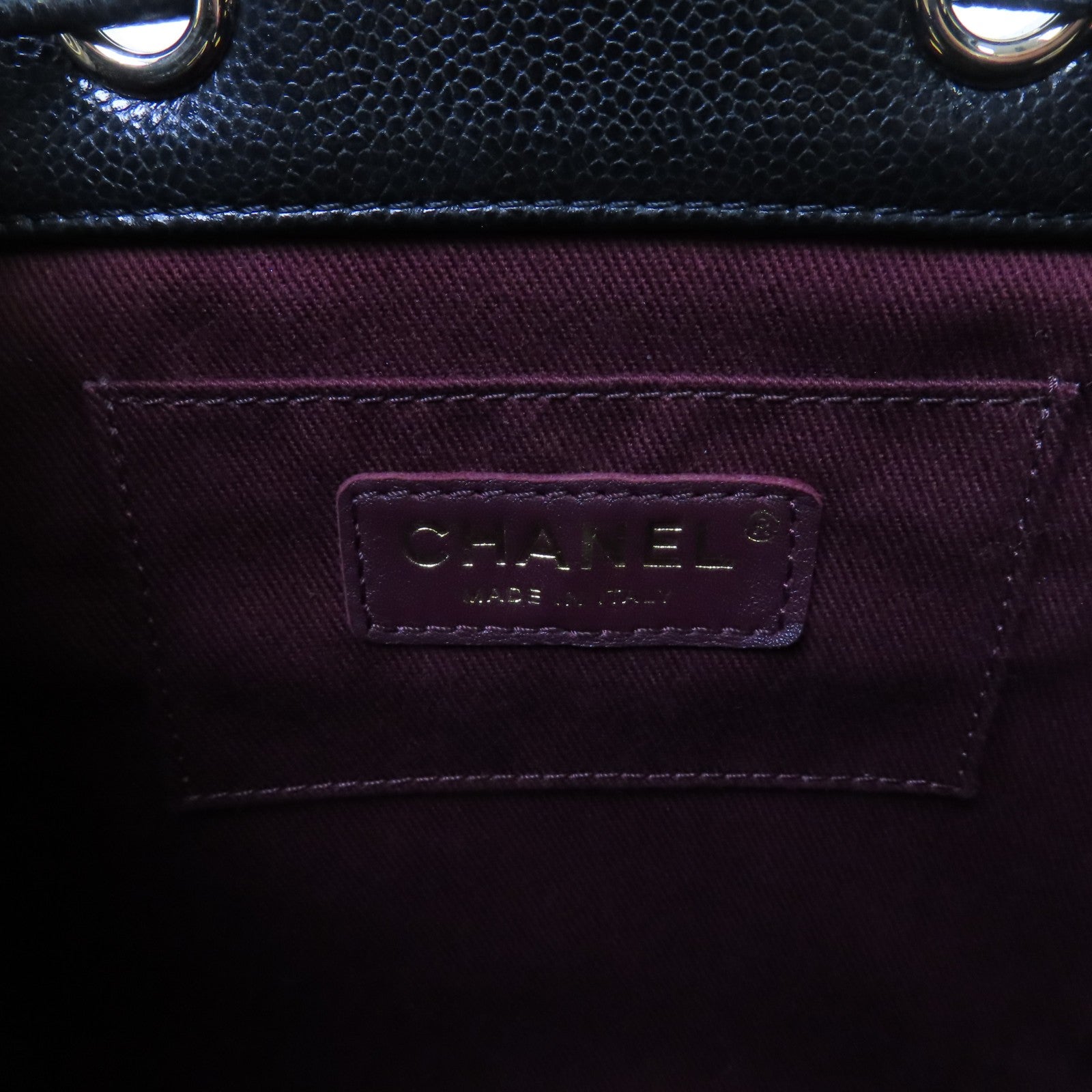 CHANEL 牛皮皮革Bucket金扣鏈帶肩背袋