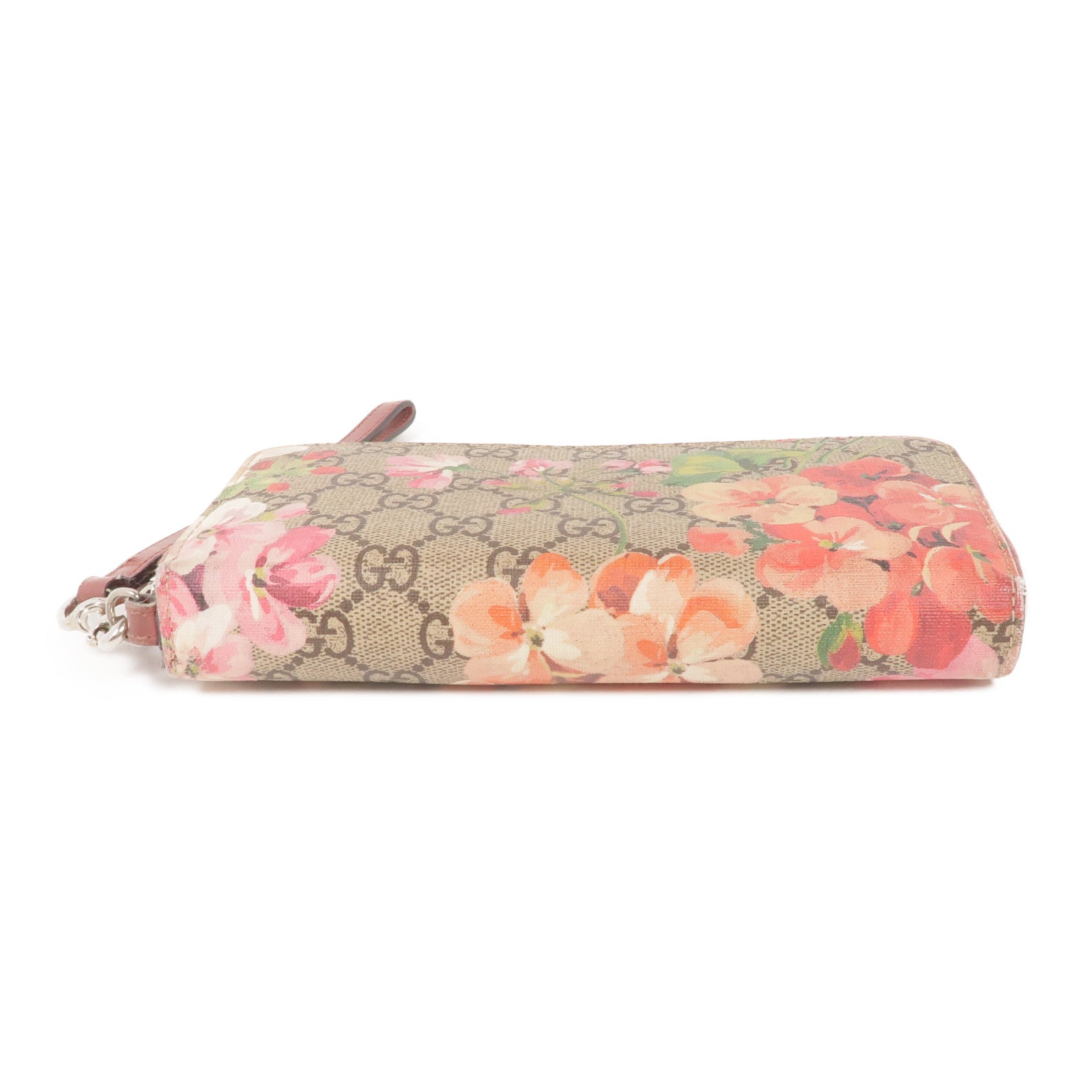 GUCCI 塗層帆布Zipper Long Wallet銀扣長錢包