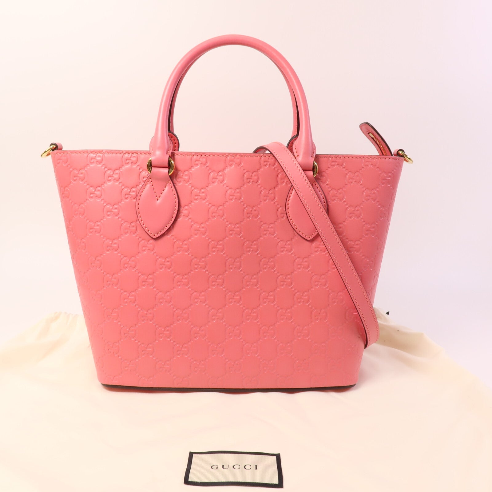 GUCCI 牛皮皮革Guccissima Small Bucket tote手挽肩背兩用袋