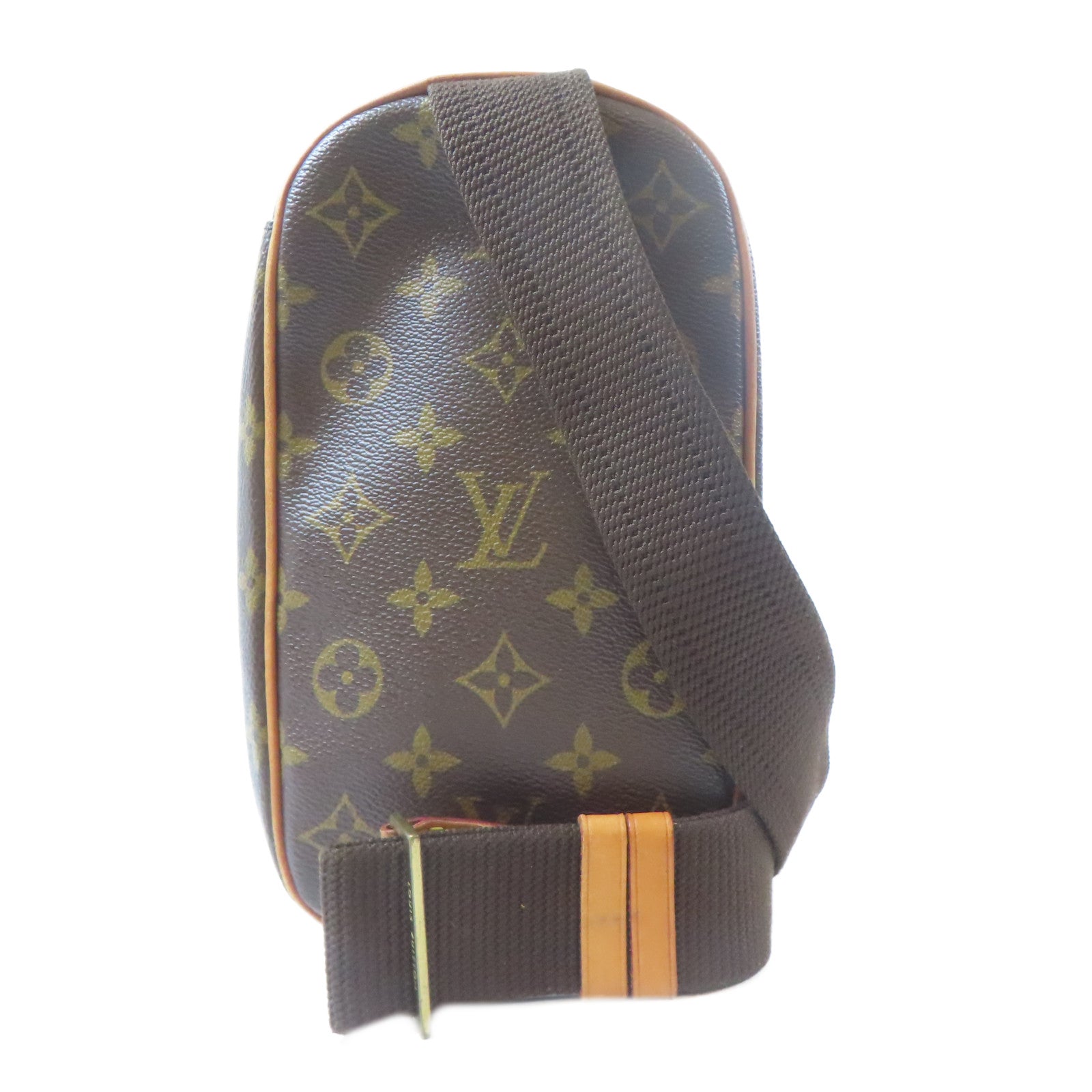 LOUIS VUITTON Monogram Pochette Gange金扣肩背袋啡色