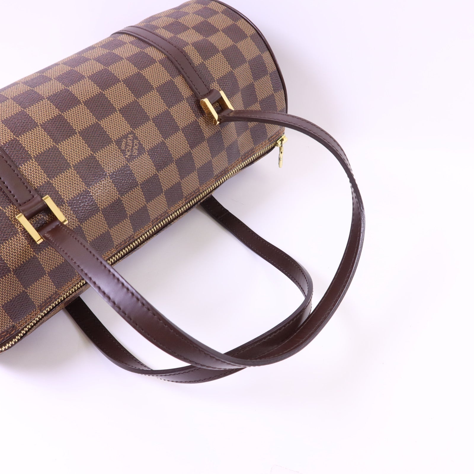 LOUIS VUITTON Damier Papillon GM金扣肩背袋