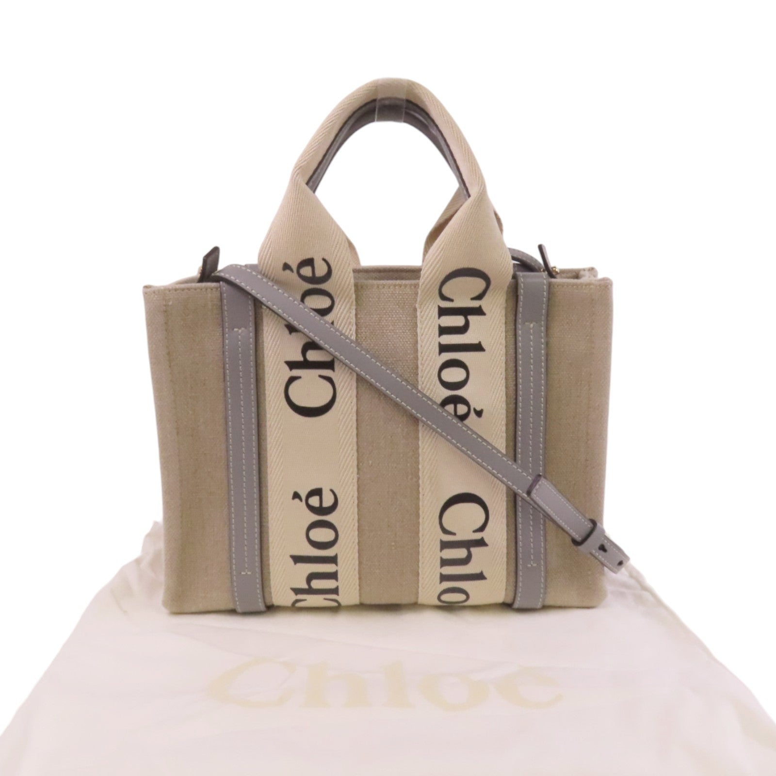 Chloe 帆布Woody Small手挽肩背兩用袋