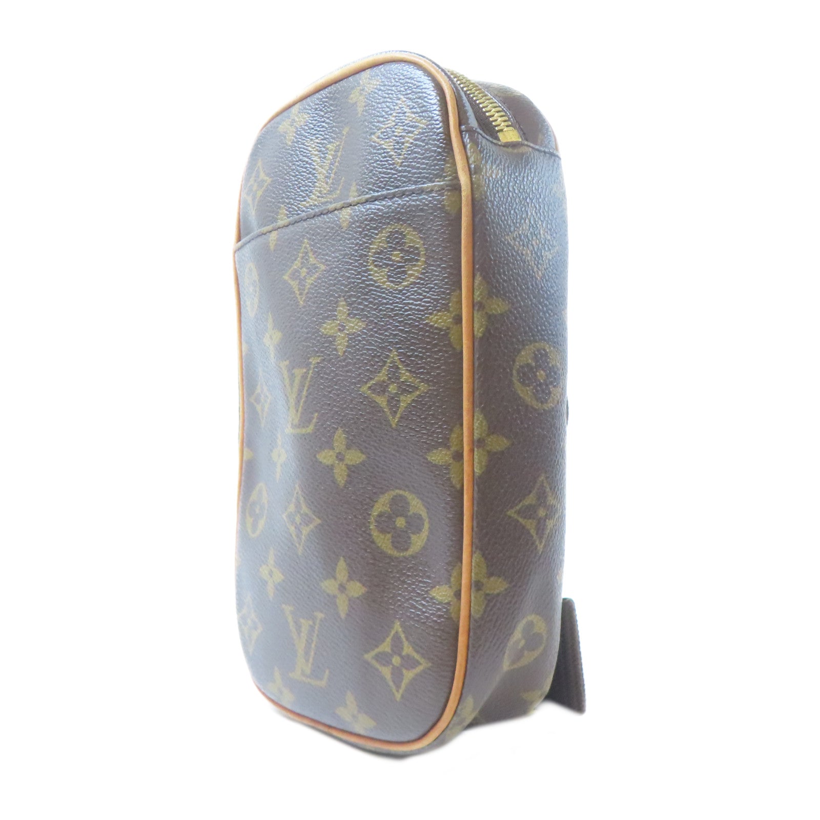 LOUIS VUITTON Monogram Pochette Gange金扣肩背袋啡色