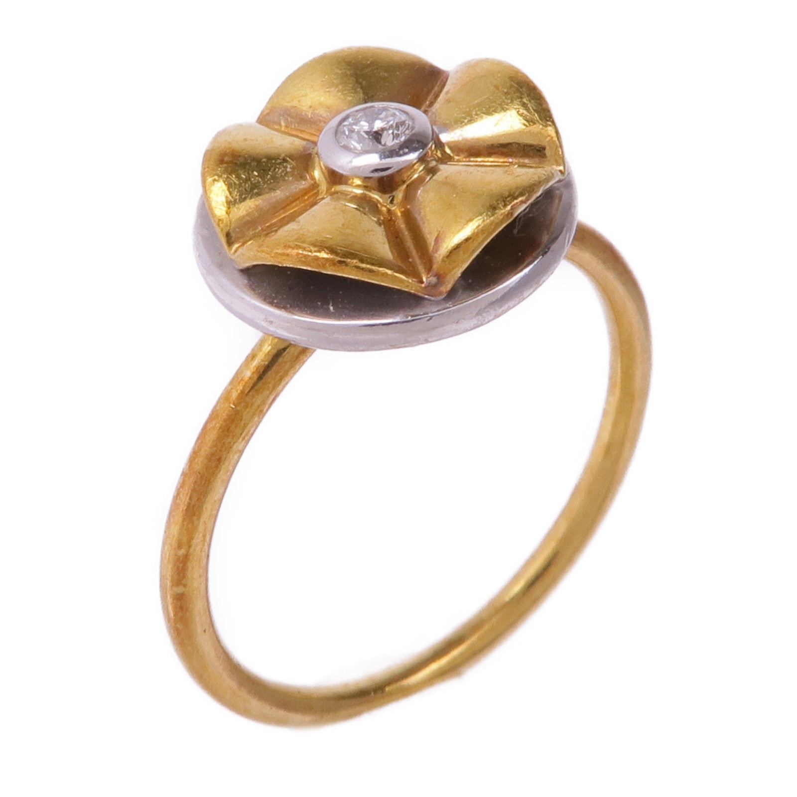 JEWELRY 18K黃金/白金Diamond Ring鑽石戒指US#5.5