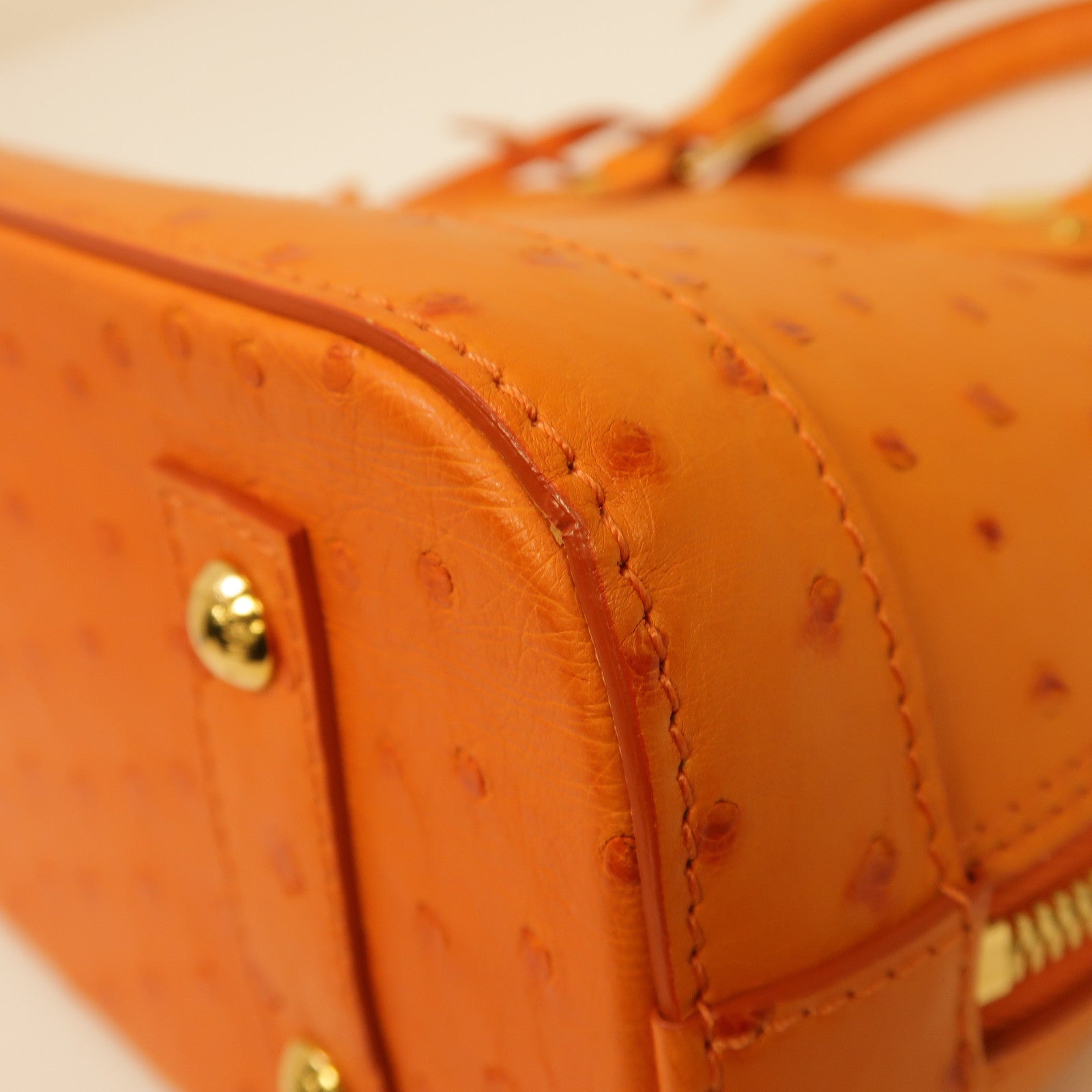 LOUIS VUITTON 鴕鳥皮革Alma BB手挽肩背兩用袋橙色
