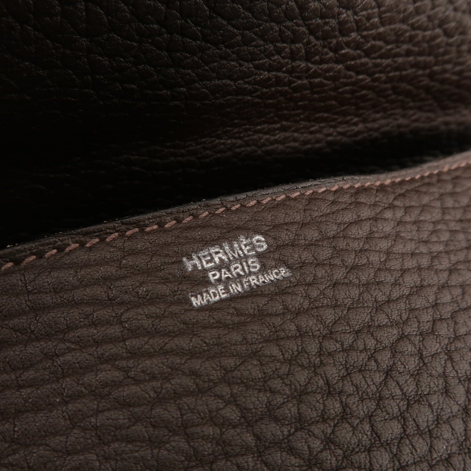 HERMES Togo皮革Etriviere II手挽袋Ebene