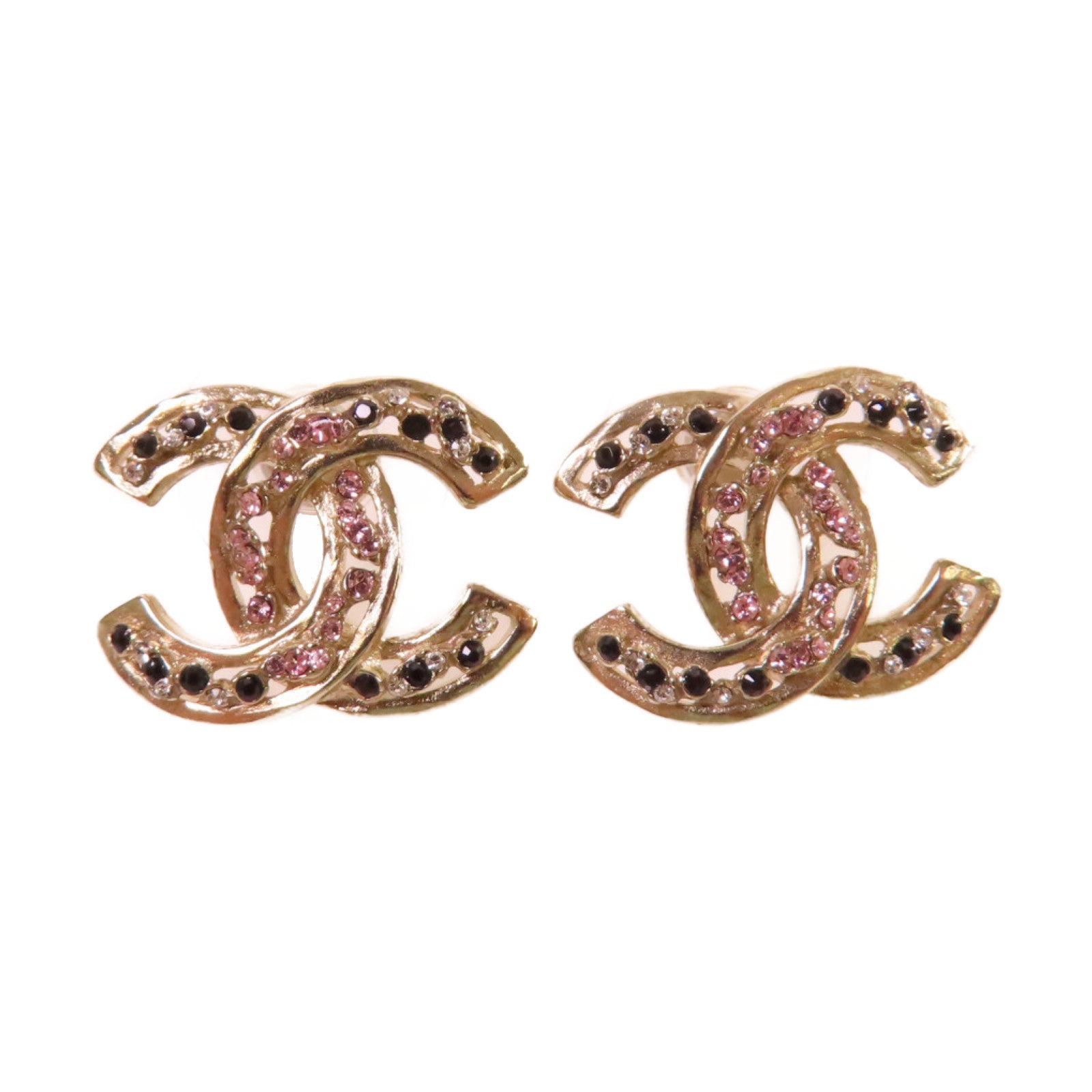 CHANEL 金屬CC Earrings耳環彩色/金色