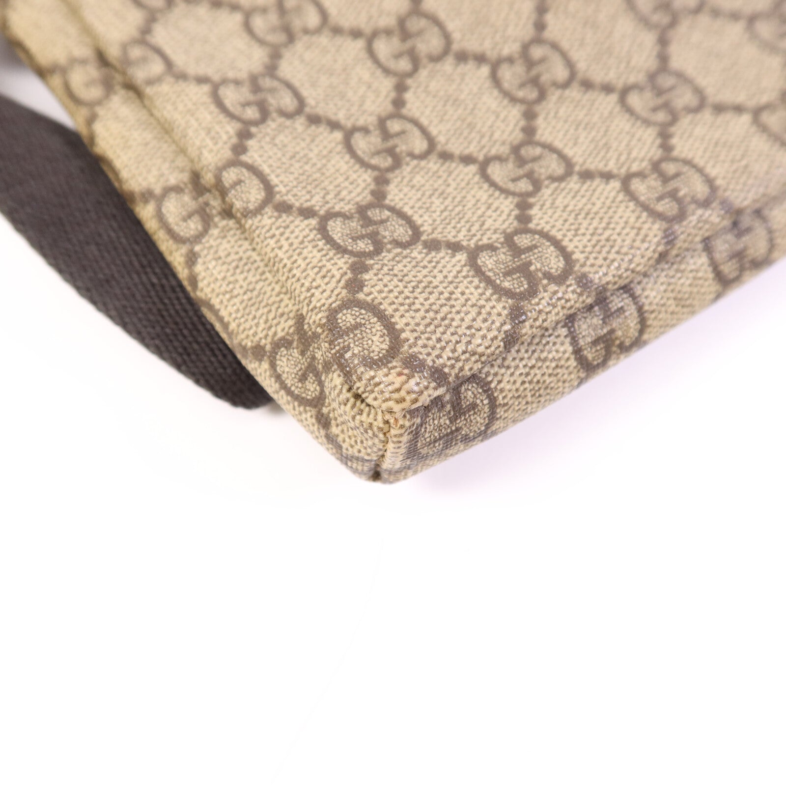 GUCCI 塗層帆布Belt Bag銀扣腰包