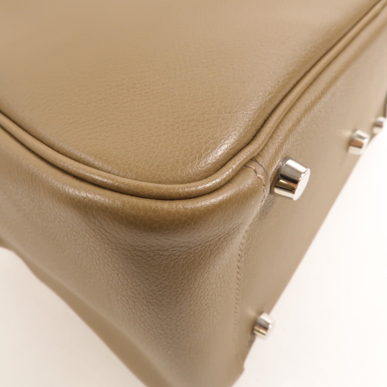 HERMES Swift皮革Lindy 26手挽肩背兩用袋Taupe