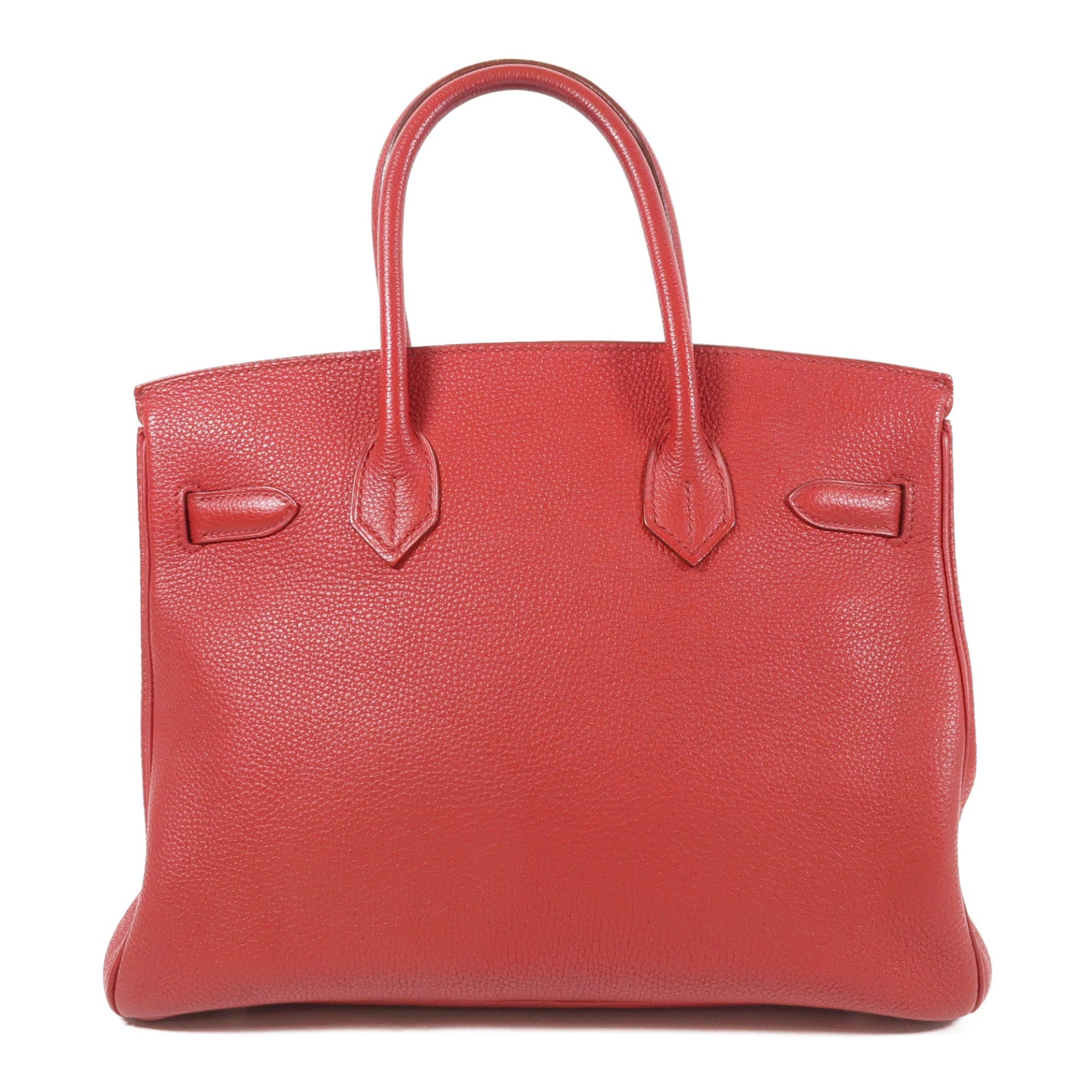 HERMES Togo皮革Birkin 30銀扣手挽袋Rouge Garance