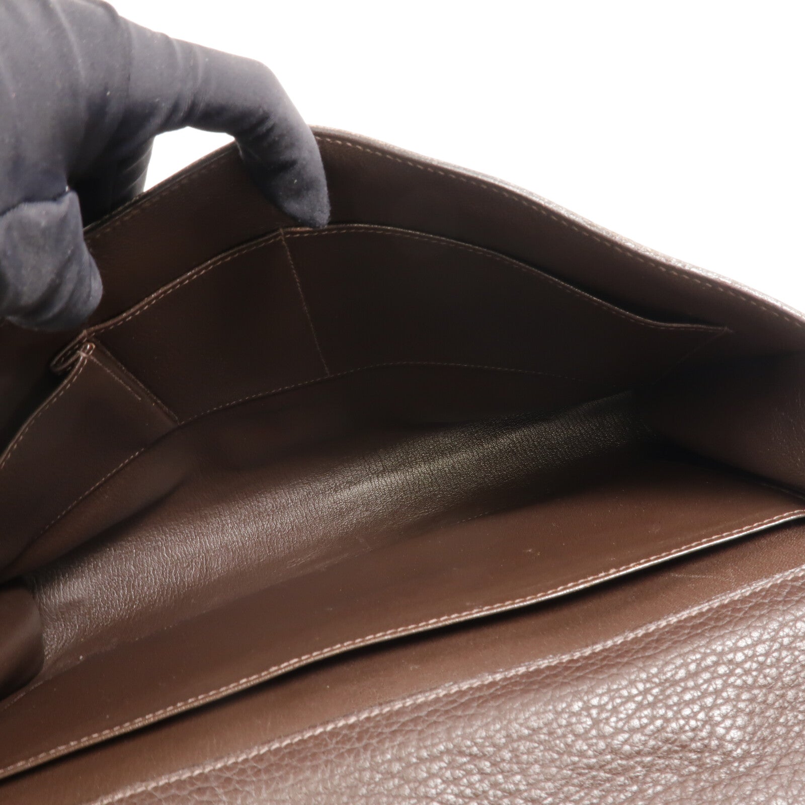 HERMES Togo皮革Etriviere II手挽袋Ebene