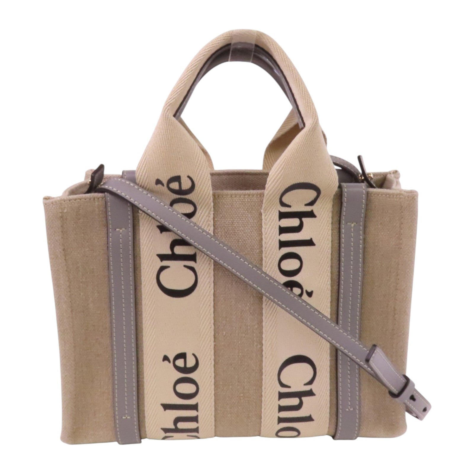 Chloe 帆布Woody Small手挽肩背兩用袋