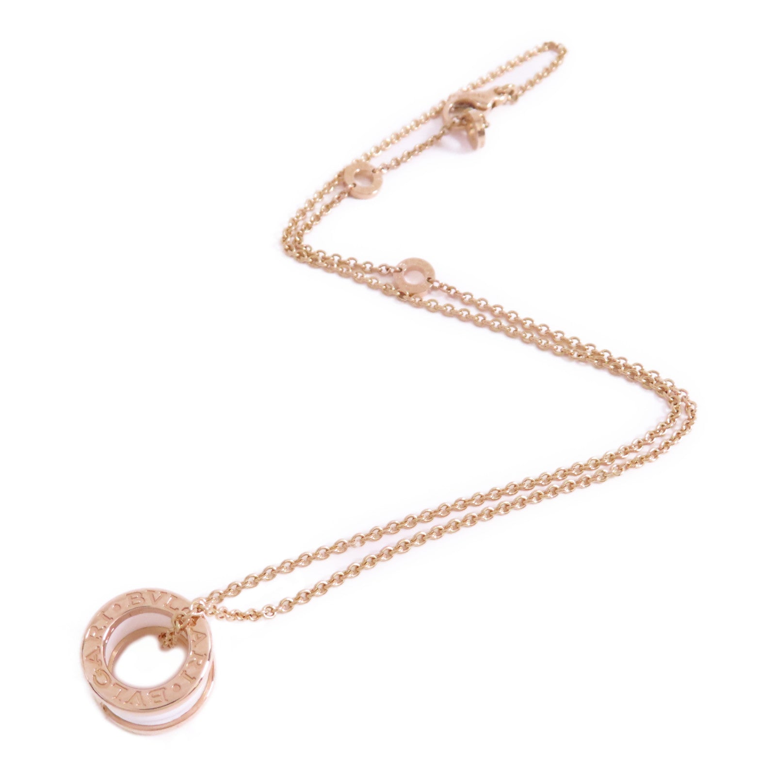 BVLGARI 【激減優惠】18K玫瑰金/陶瓷B.zero1 Necklace項鏈