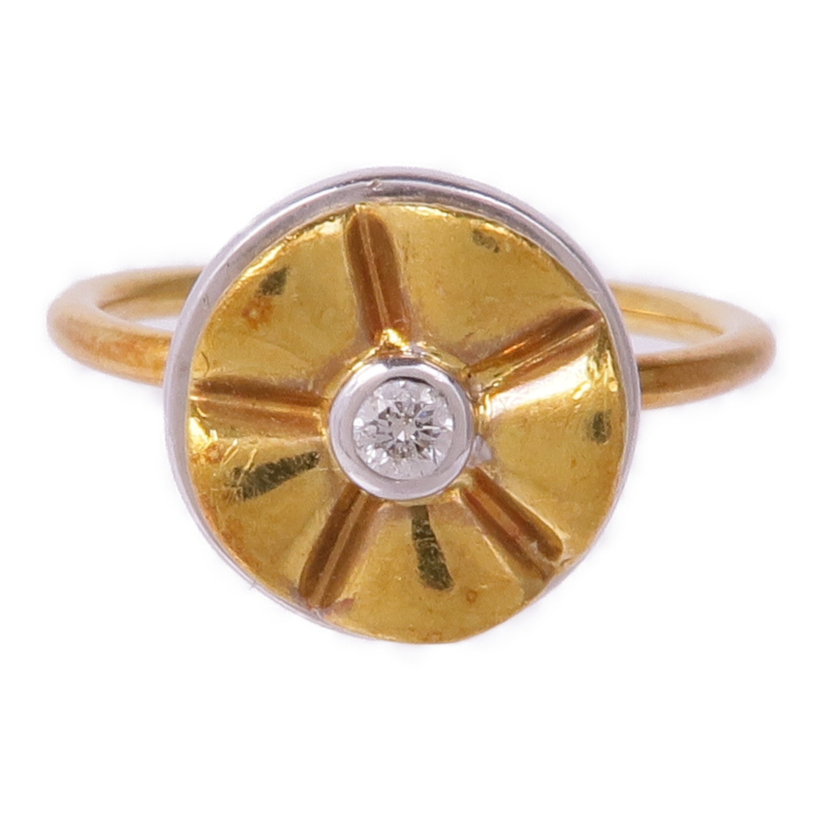 JEWELRY 18K黃金/白金Diamond Ring鑽石戒指US#5.5