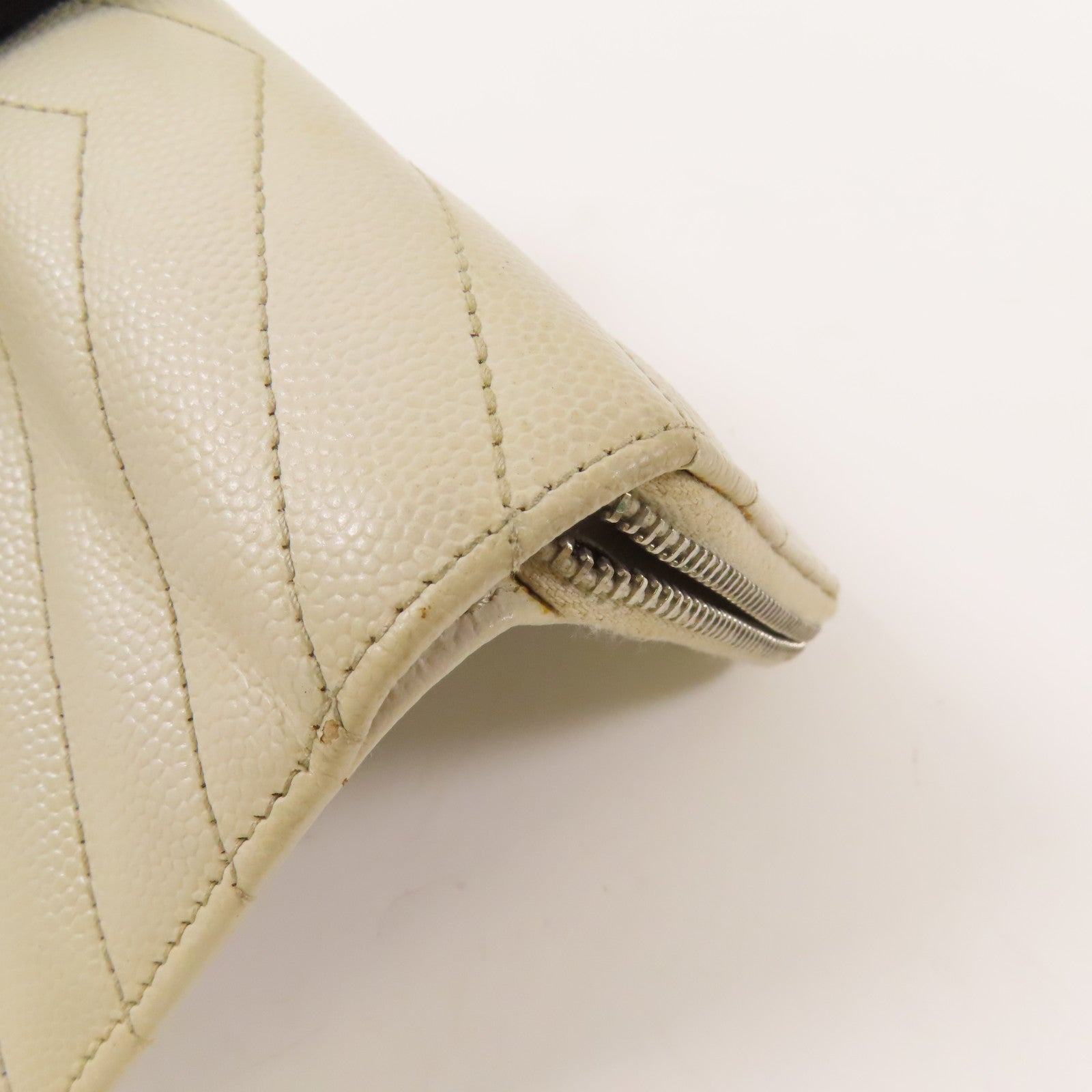 SAINT LAURENT 牛皮皮革Bifold Wallet銀扣錢包