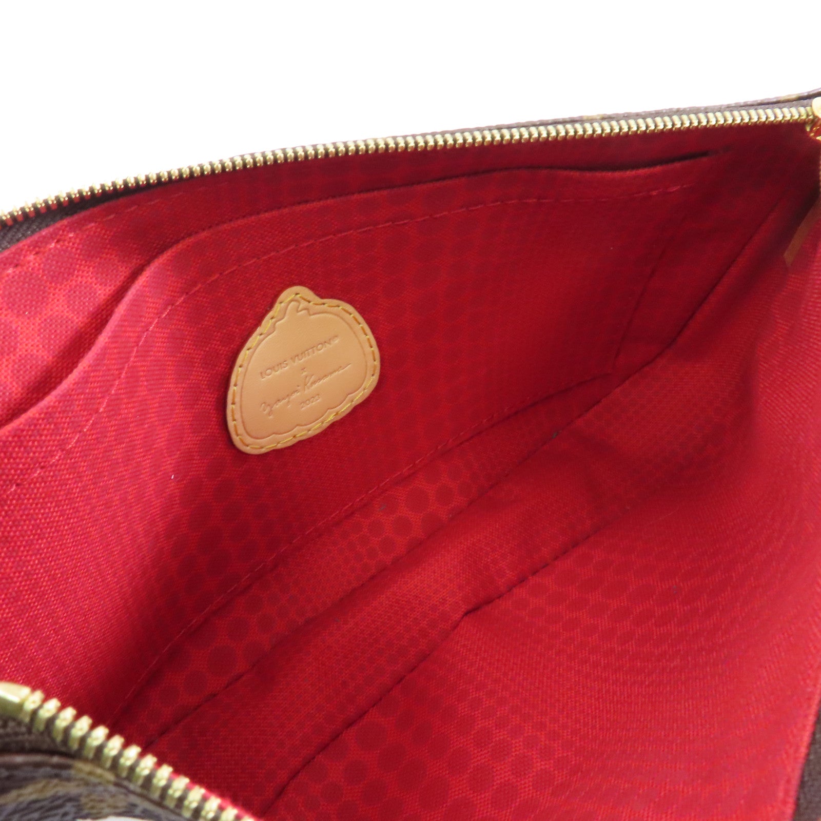 LOUIS VUITTON 【激減優惠】Monogram LV x YK Multi Pochette Accessoires金扣手挽肩背兩用袋棕色