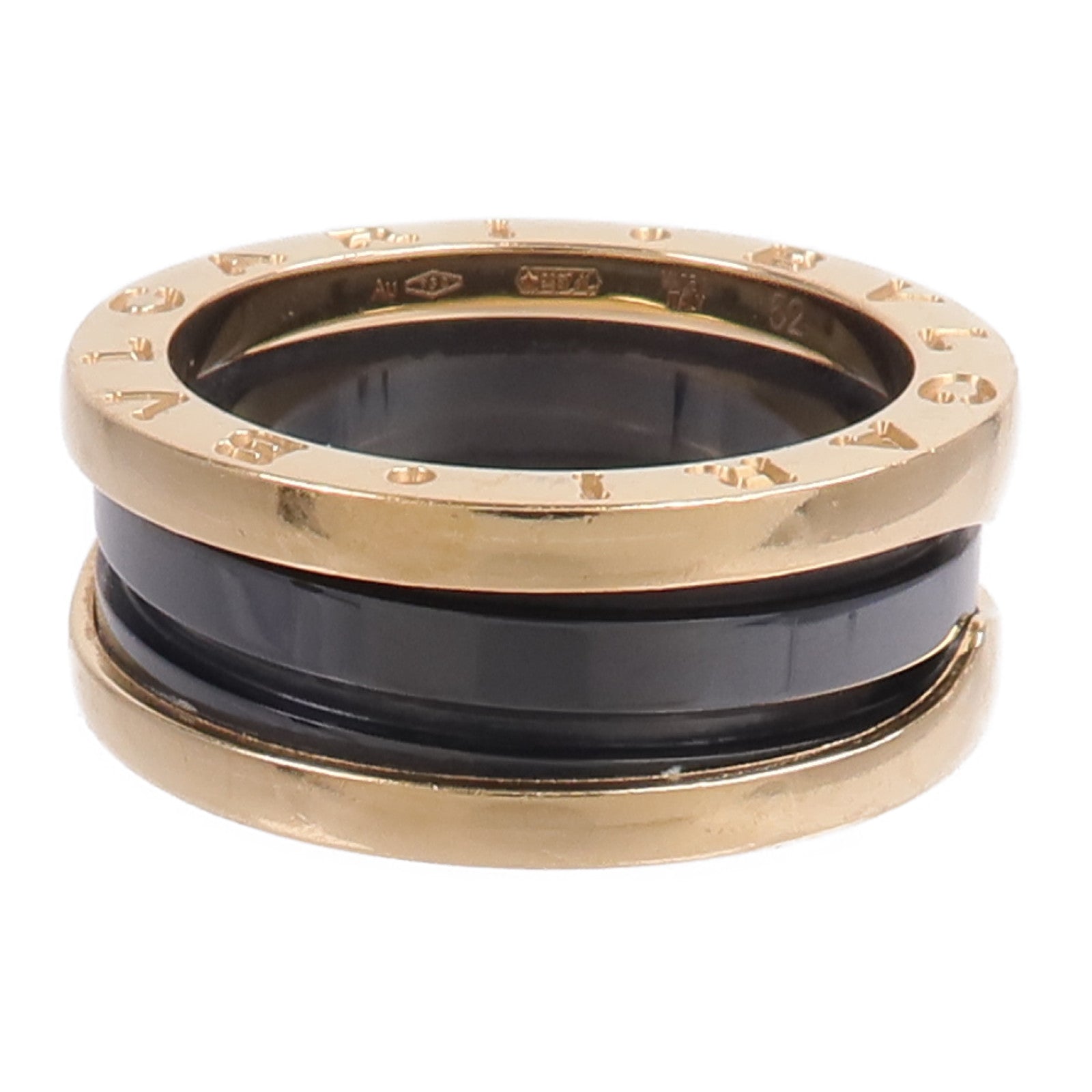 BVLGARI 18K玫瑰金/陶瓷B-zero1 Ring戒指