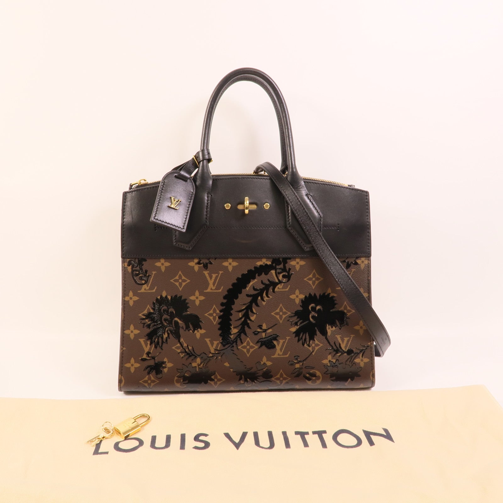 LOUIS VUITTON Monogram City Steamer MM手挽肩背兩用袋
