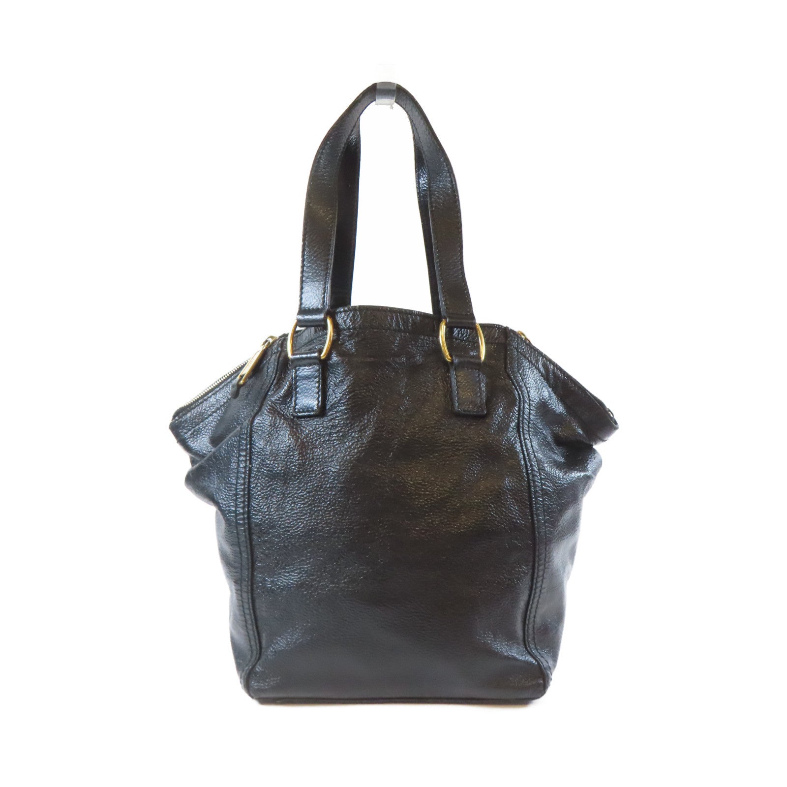 SAINT LAURENT 【激減優惠】牛皮皮革Hand Bag金扣肩背袋黑色