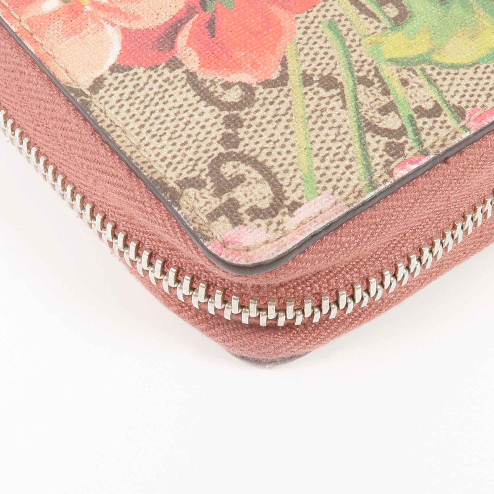 GUCCI 塗層帆布Zipper Long Wallet銀扣長錢包