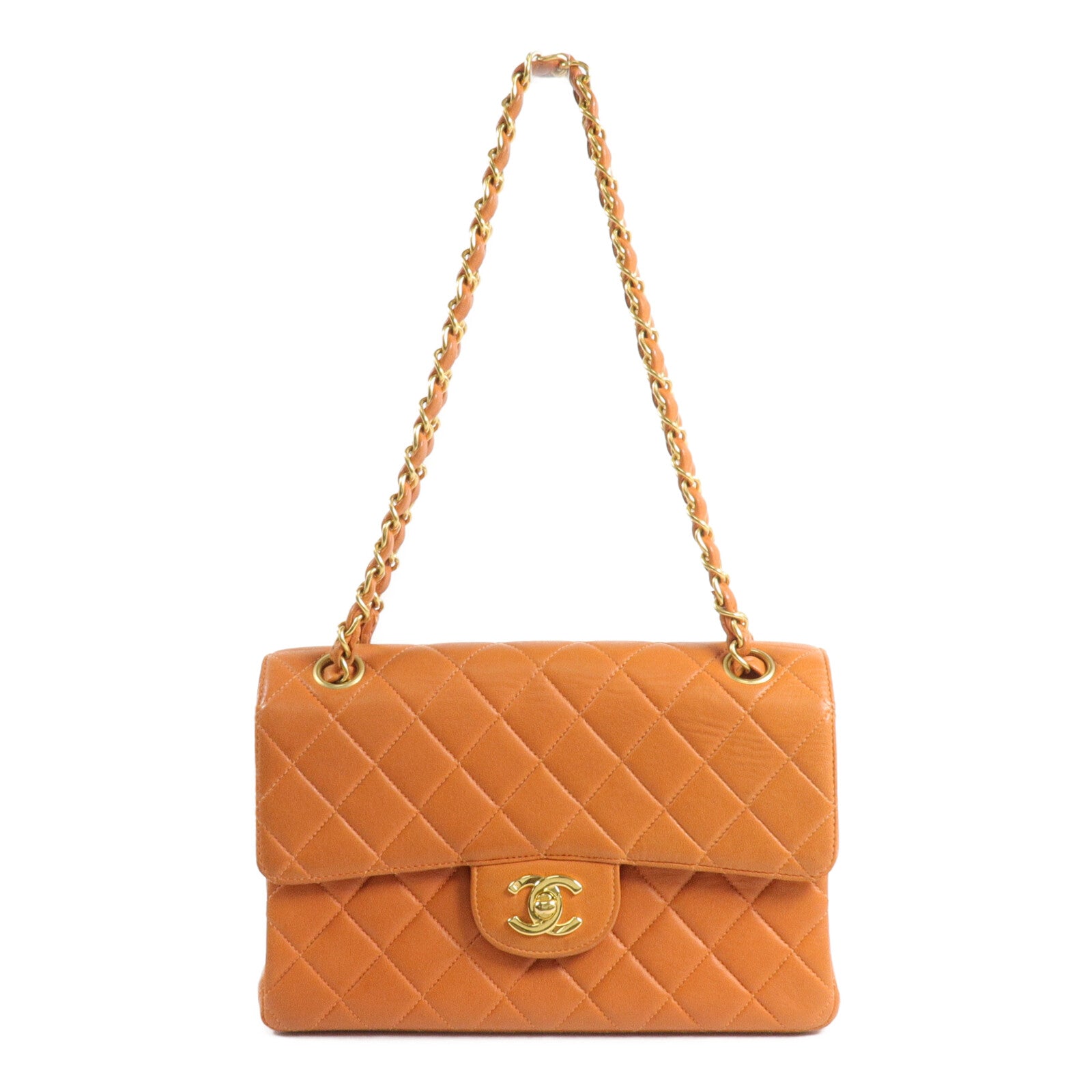 CHANEL 羊皮皮革Vintage Chain Shoulder鏈帶肩背袋