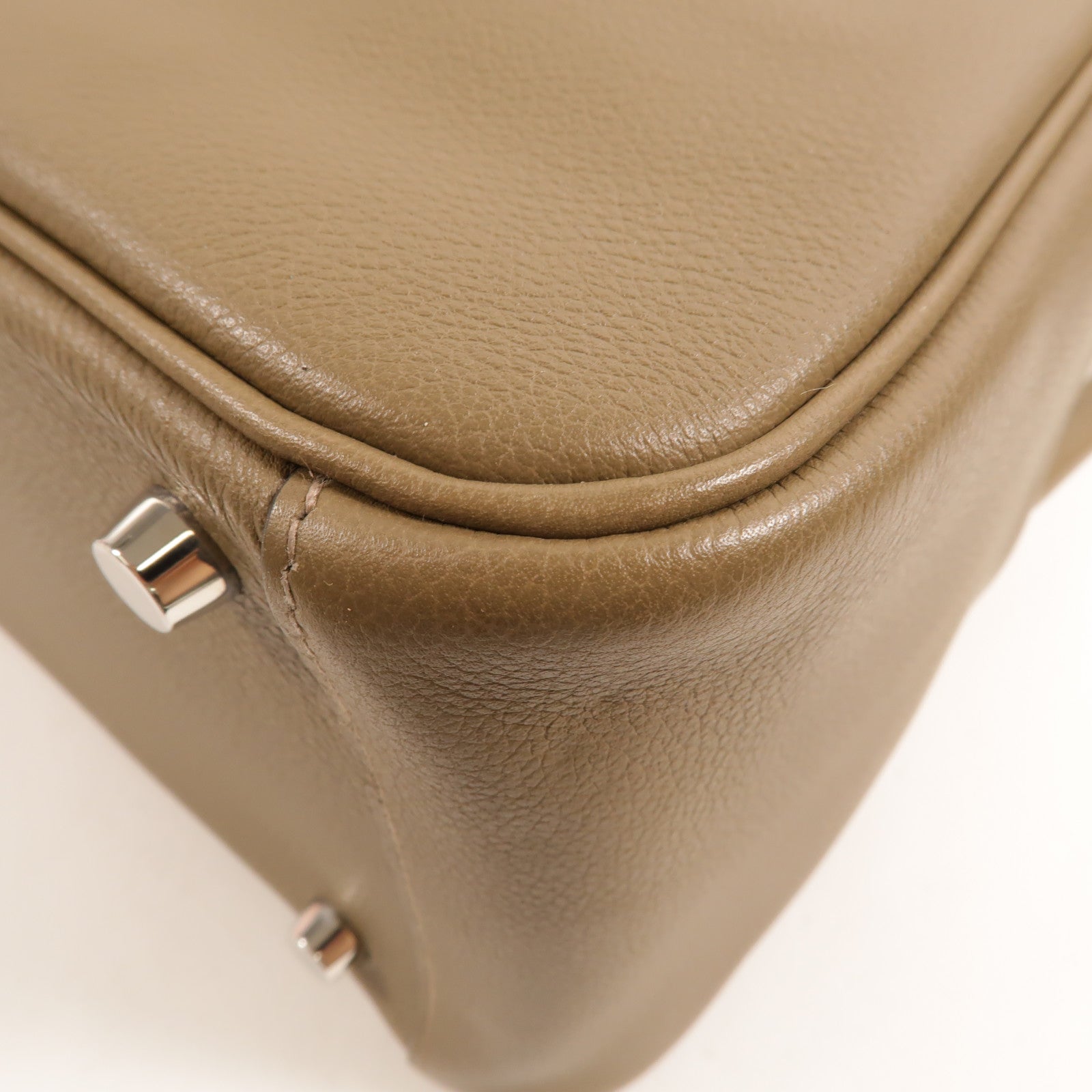 HERMES Swift皮革Lindy 26手挽肩背兩用袋Taupe