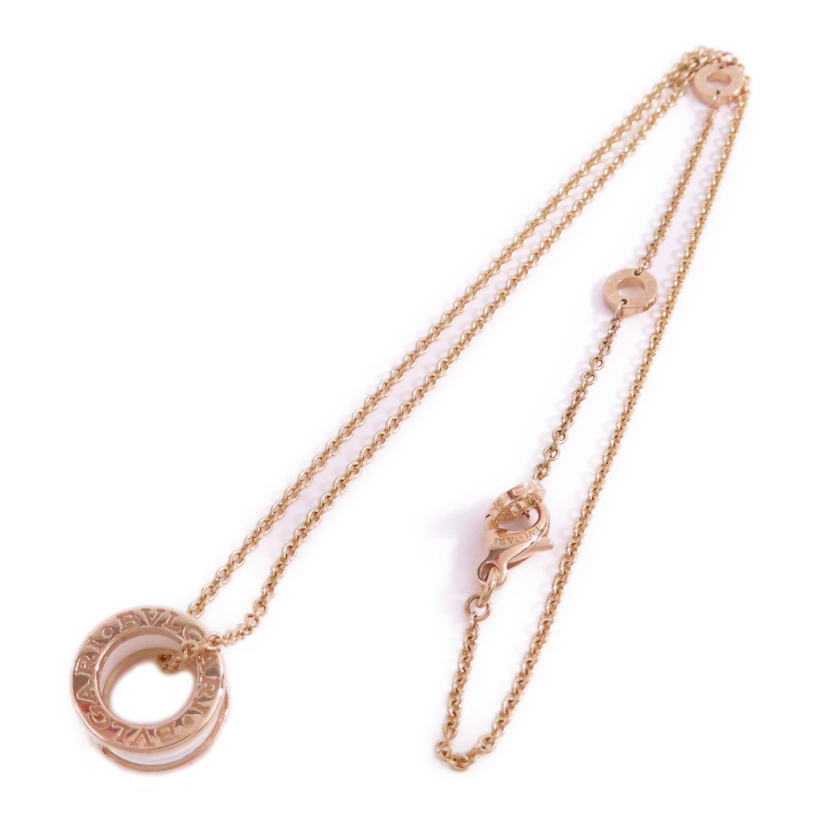 BVLGARI 【激減優惠】18K玫瑰金/陶瓷B.zero1 Necklace項鏈