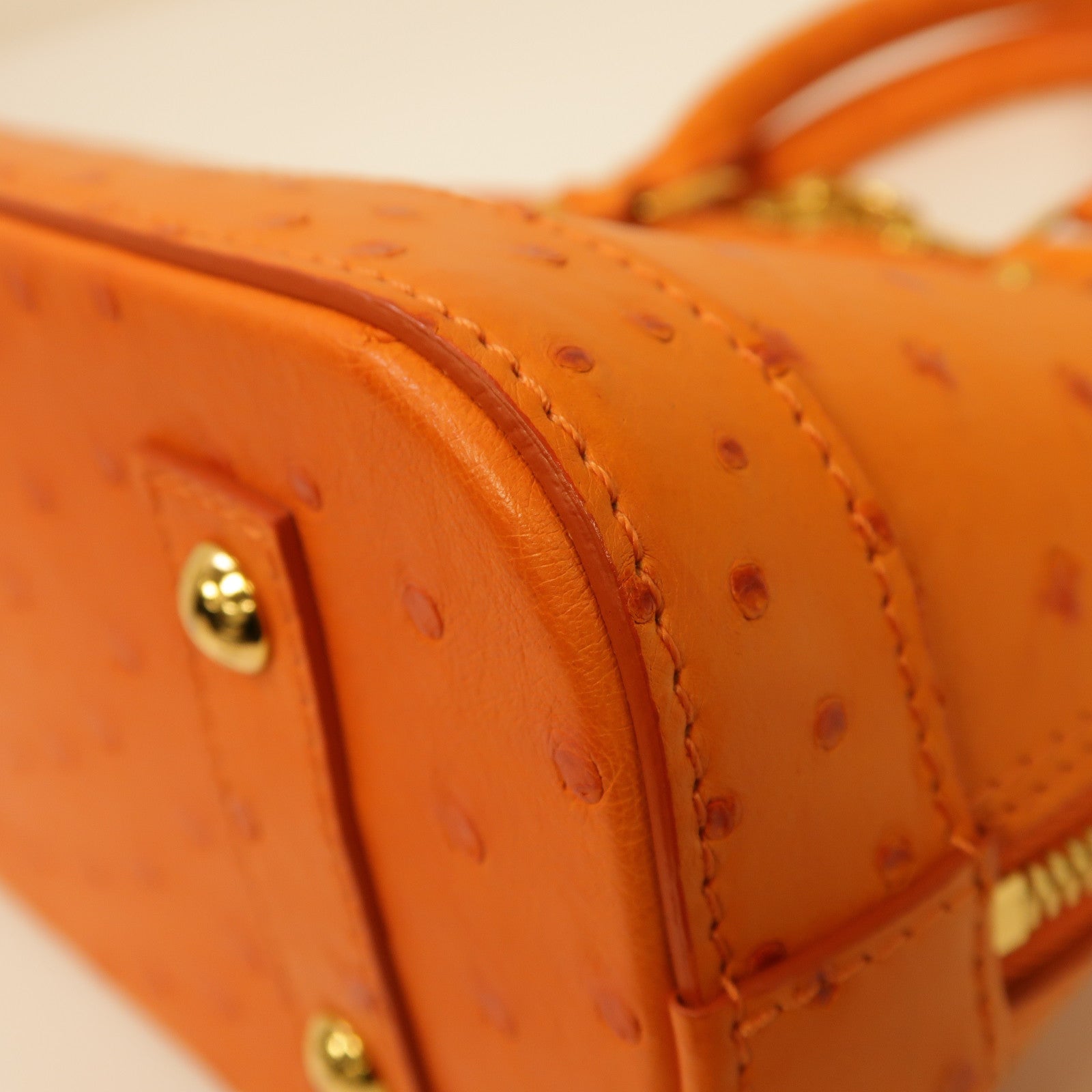 LOUIS VUITTON 鴕鳥皮革Alma BB手挽肩背兩用袋橙色
