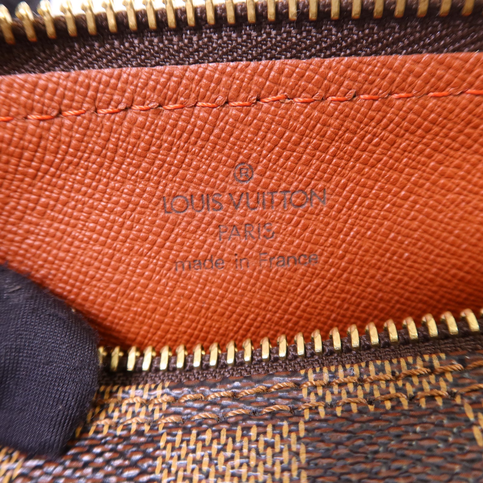 LOUIS VUITTON Damier Papillon GM金扣肩背袋
